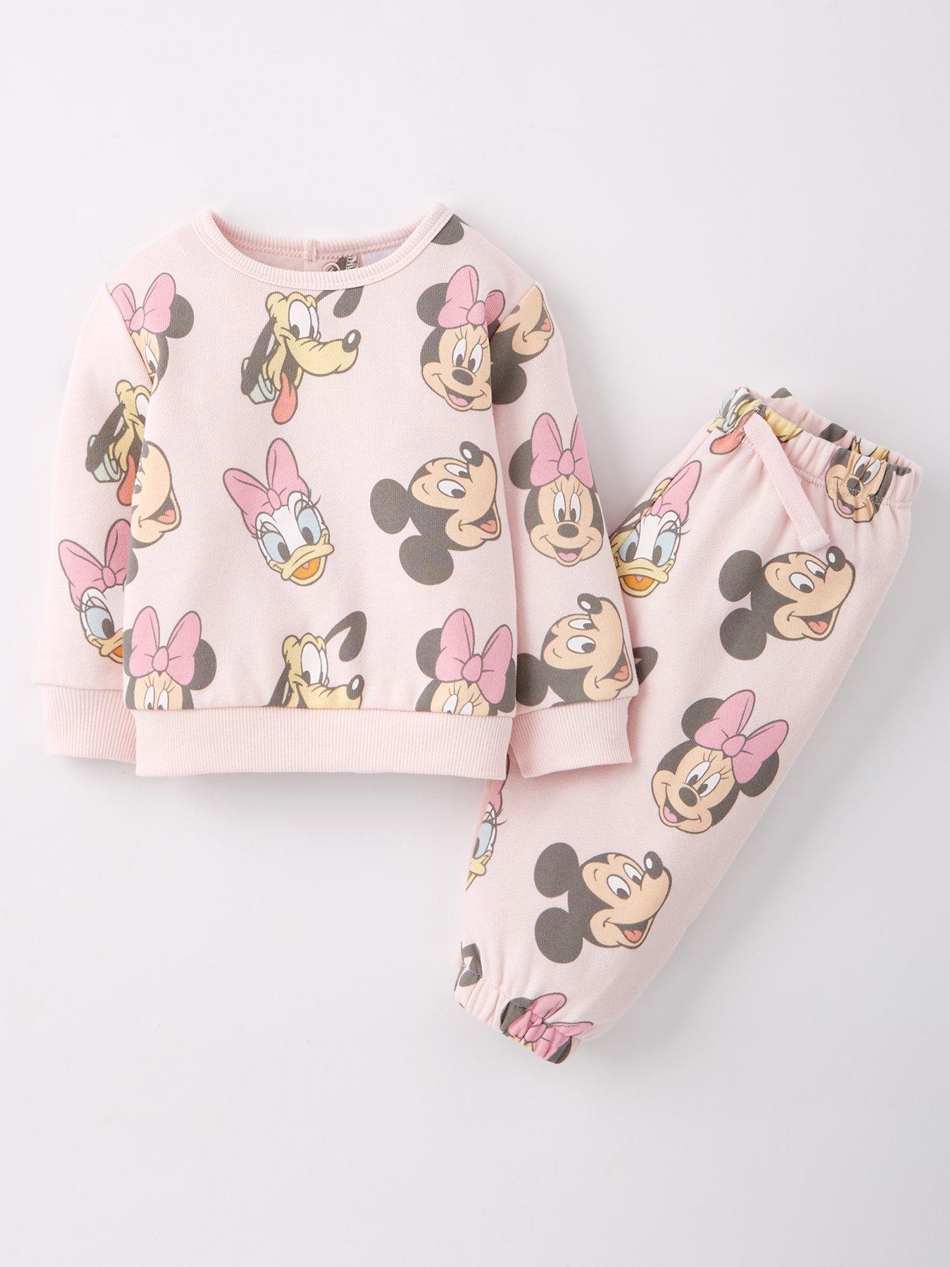 undefined Baby Disney Minnie Mouse 2 Piece All Over Print Sweat And Jogger Set