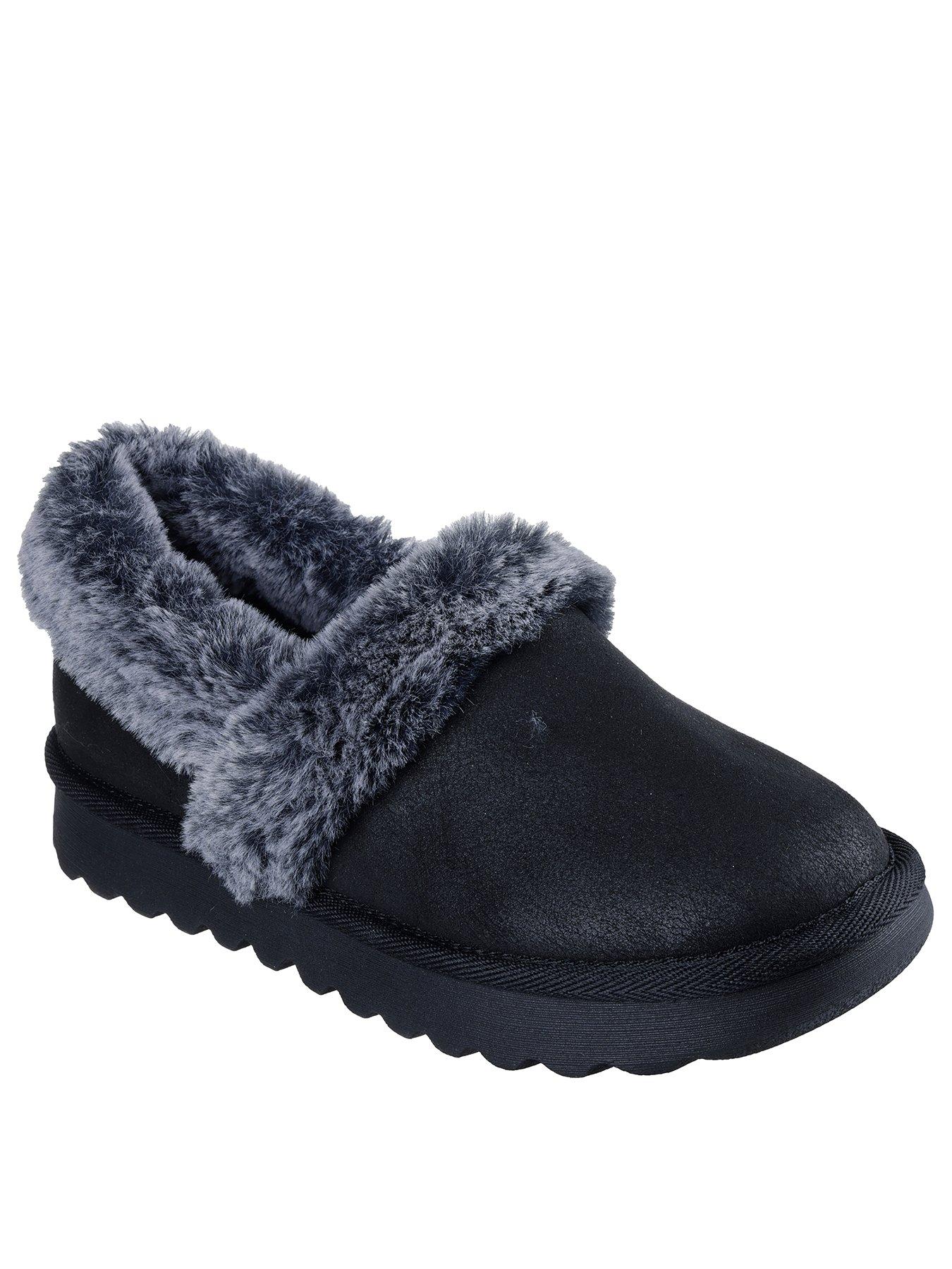 Skechers A Line Cozy Memory Foam Slippers Black Very