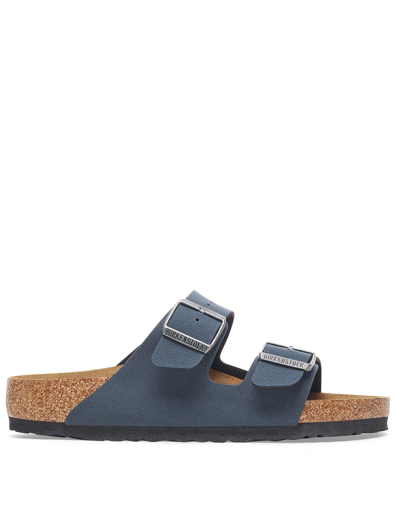 Birkenstock Men'S Arizona Birko-Flor Nubuck Sandals - Grey