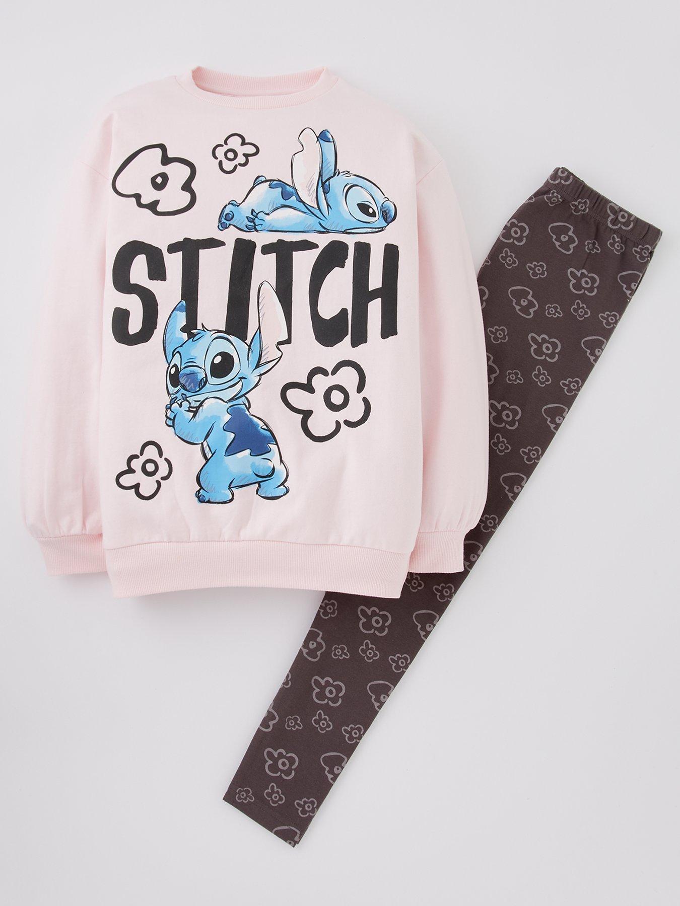 undefined Disney Stitch 2 Piece Sweat And Legging Set - Pink