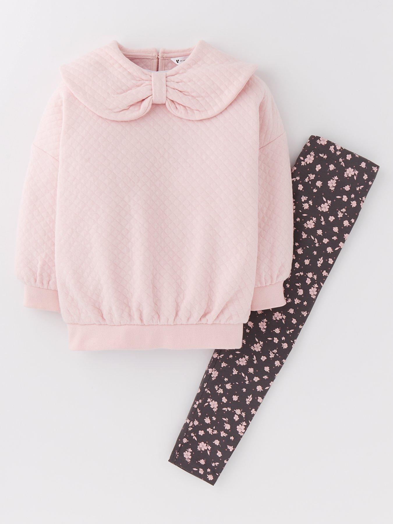 Girls Quilted Sweat And Legging Set