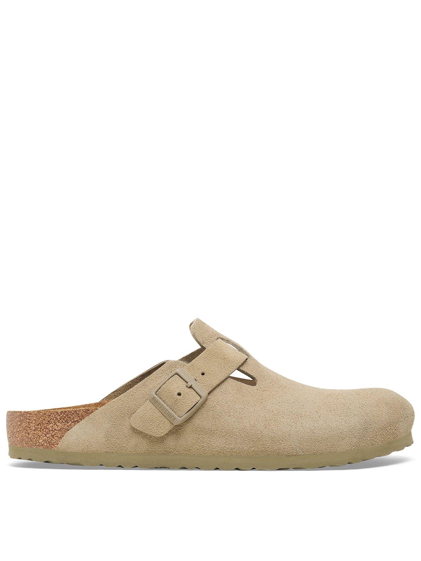 Birkenstock Men's Boston Suede Sandals - Khaki