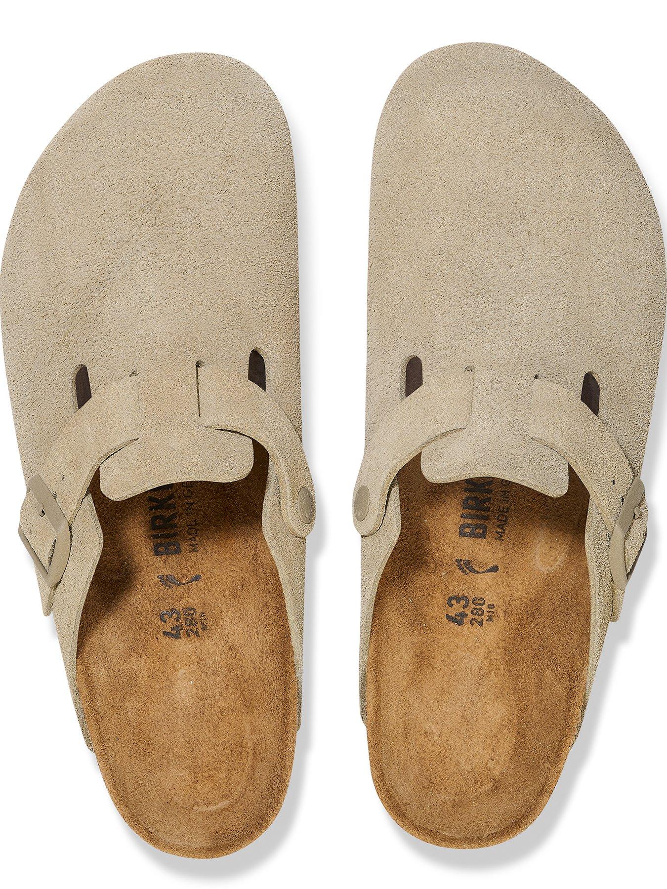 Birkenstock Men's Boston Suede Sandals Khaki Very