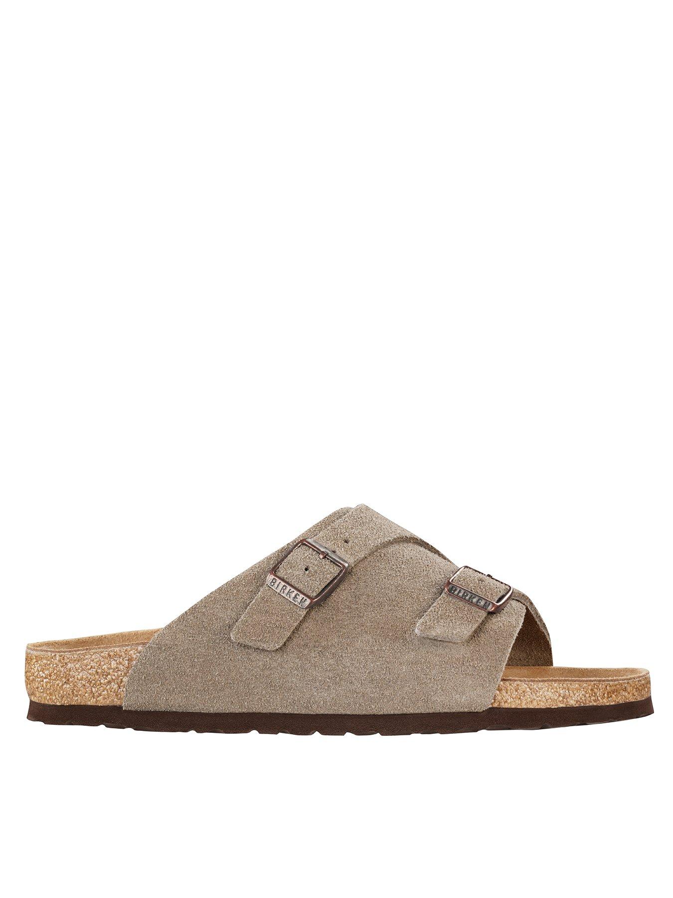 Birkenstock Men's Zurich Suede Sandals - Beige, Beige, Size 9, Men