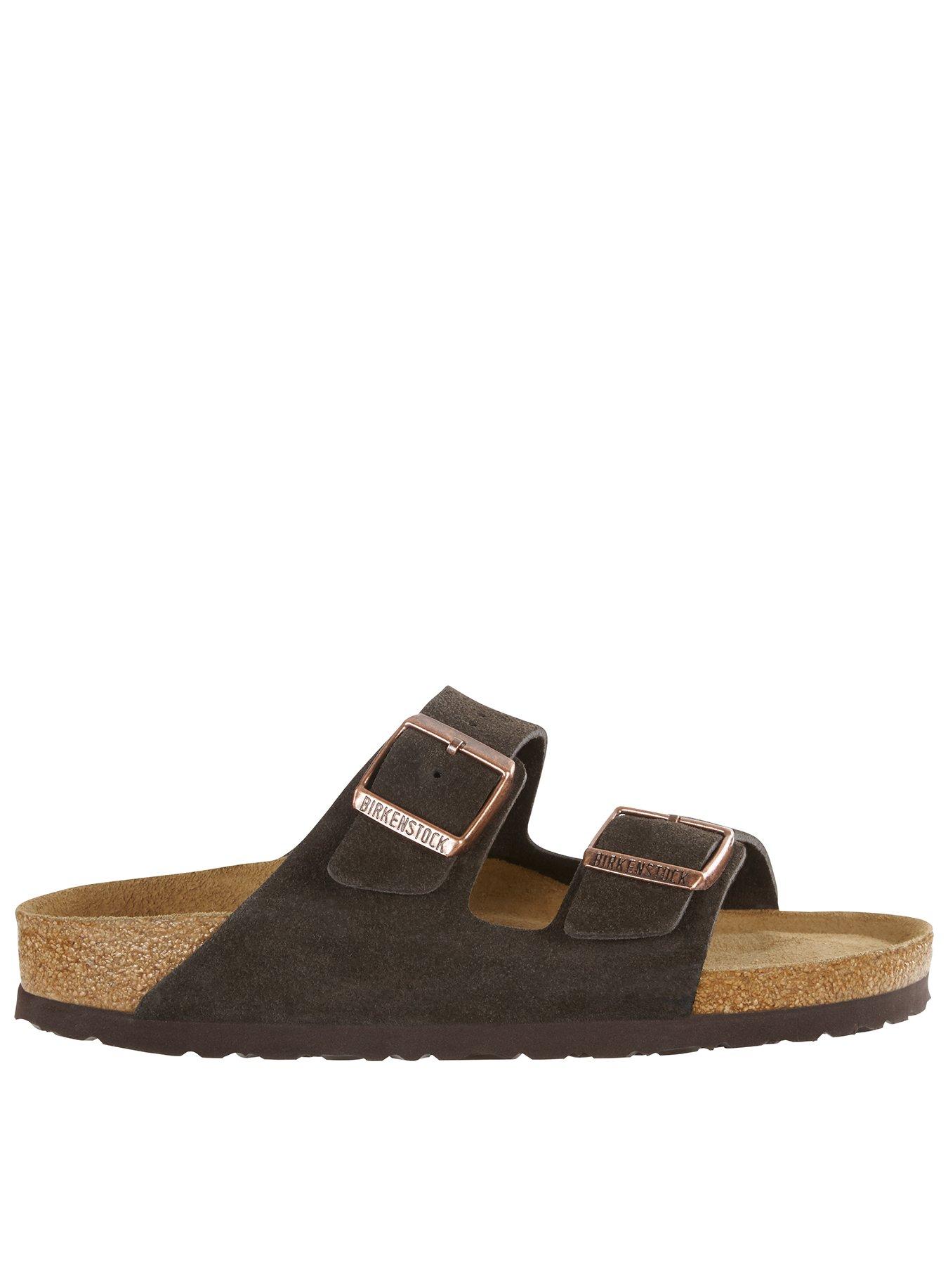 Birkenstock Men'S Arizona Suede Sandals - Brown