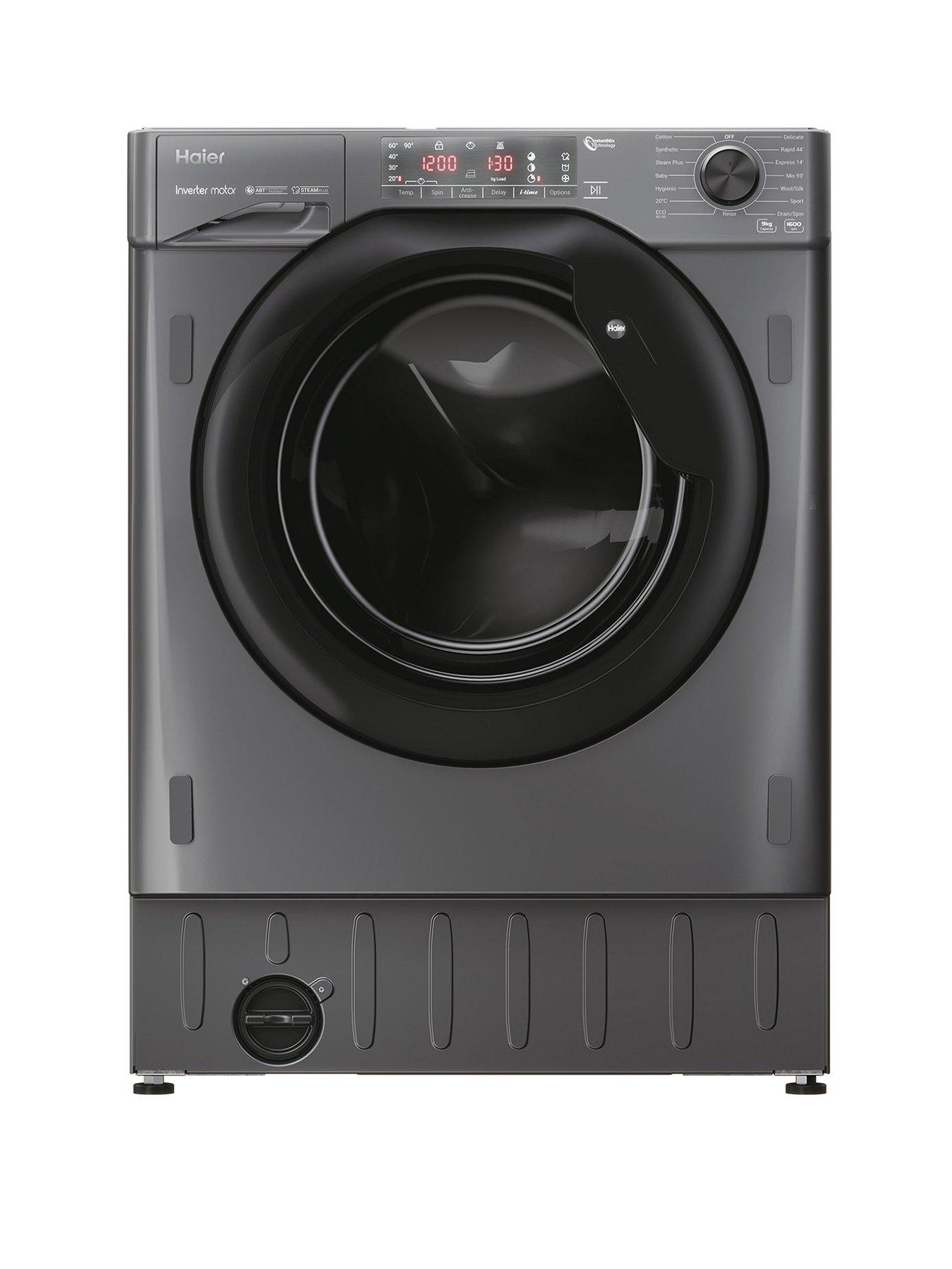 undefined Series 4 HWQ90B416FWBR-UK 9kg Integrated Washing Machine, 1600 spin, A Rated - Graphite
