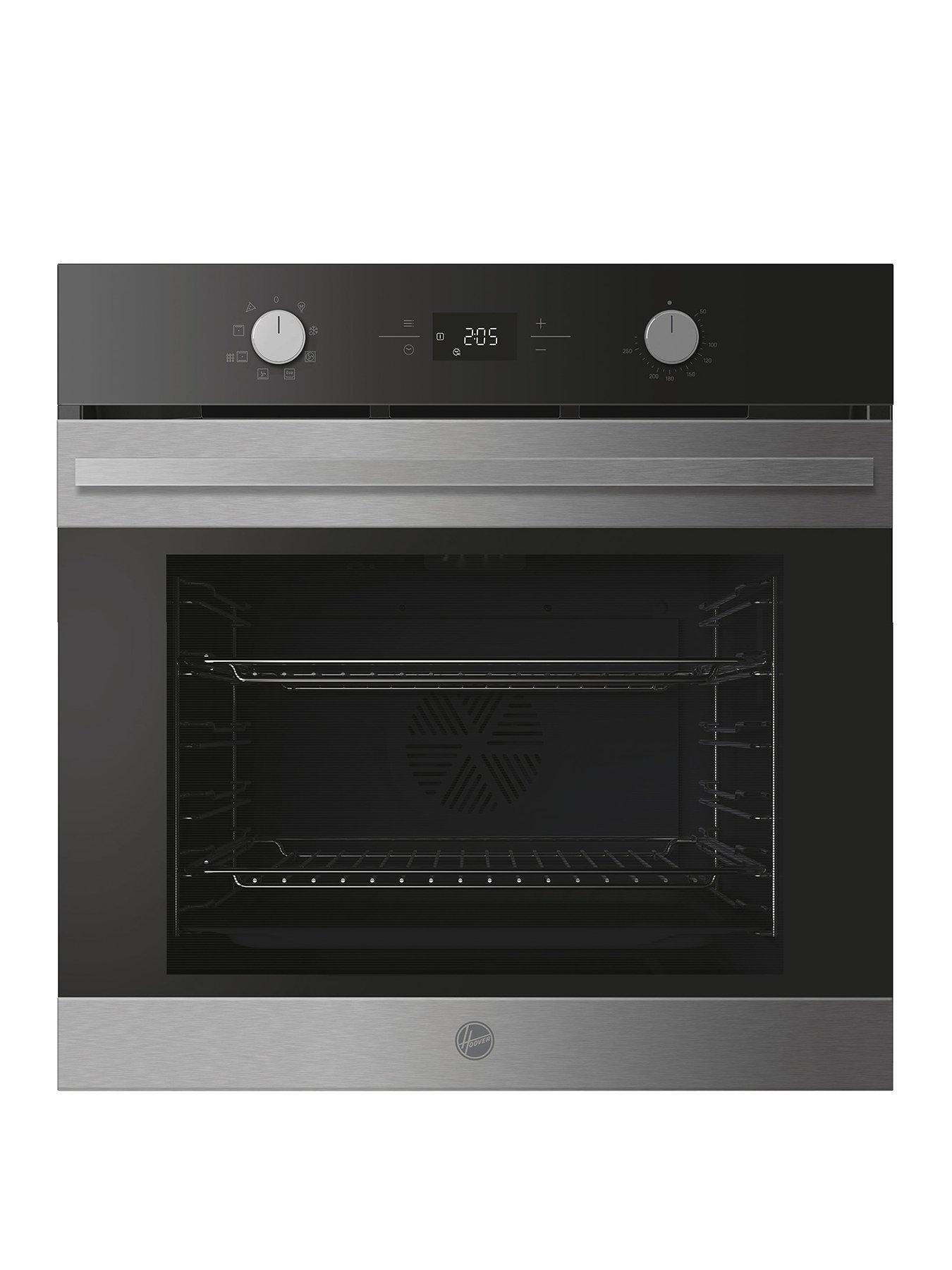 Hoover HO6 H3T1CTX 78L Single Oven, TBCF, Cata panels, Timer (Rotary) UX - Black Glass  &  Stainless Steel