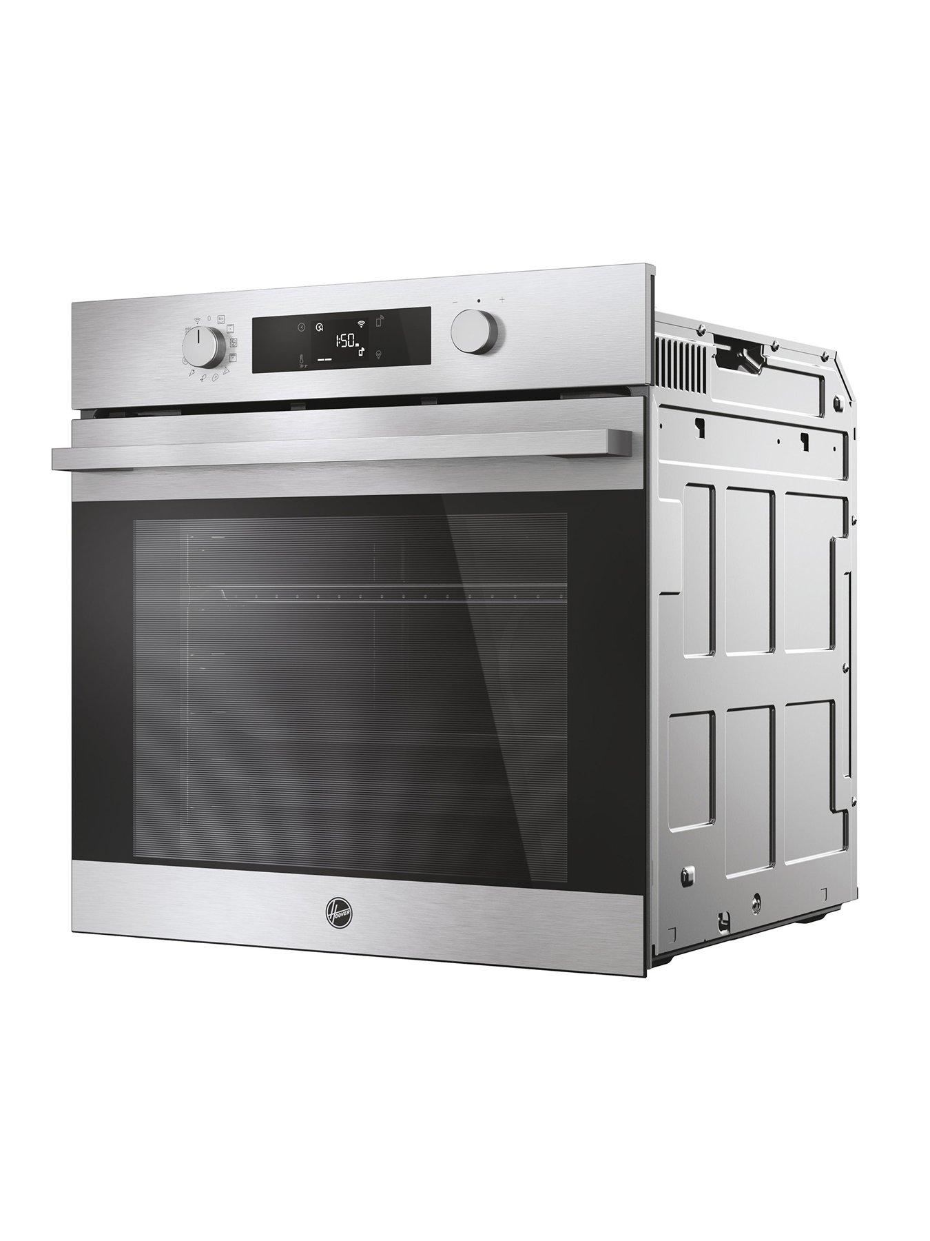 Image 3 of 7 of Hoover HO6 H5B3HTX 78L Single Oven, 16F + WiFi, Steam clean, Smart (Rotary) UX, Airfry, Telescopic -&nbsp;Black Glass &amp; Stainless Steel
