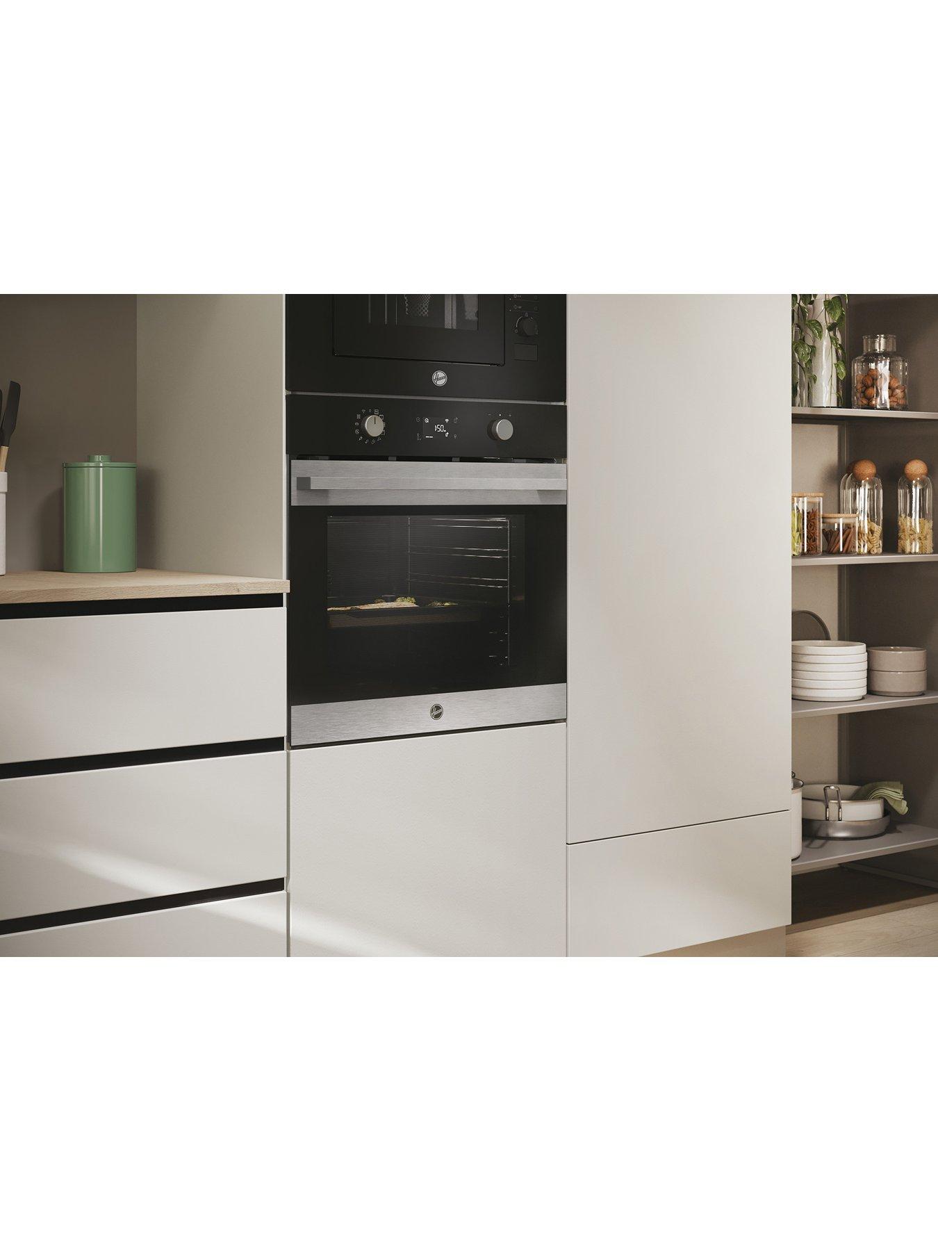 Image 6 of 7 of Hoover HO6 H5B3HTX 78L Single Oven, 16F + WiFi, Steam clean, Smart (Rotary) UX, Airfry, Telescopic -&nbsp;Black Glass &amp; Stainless Steel
