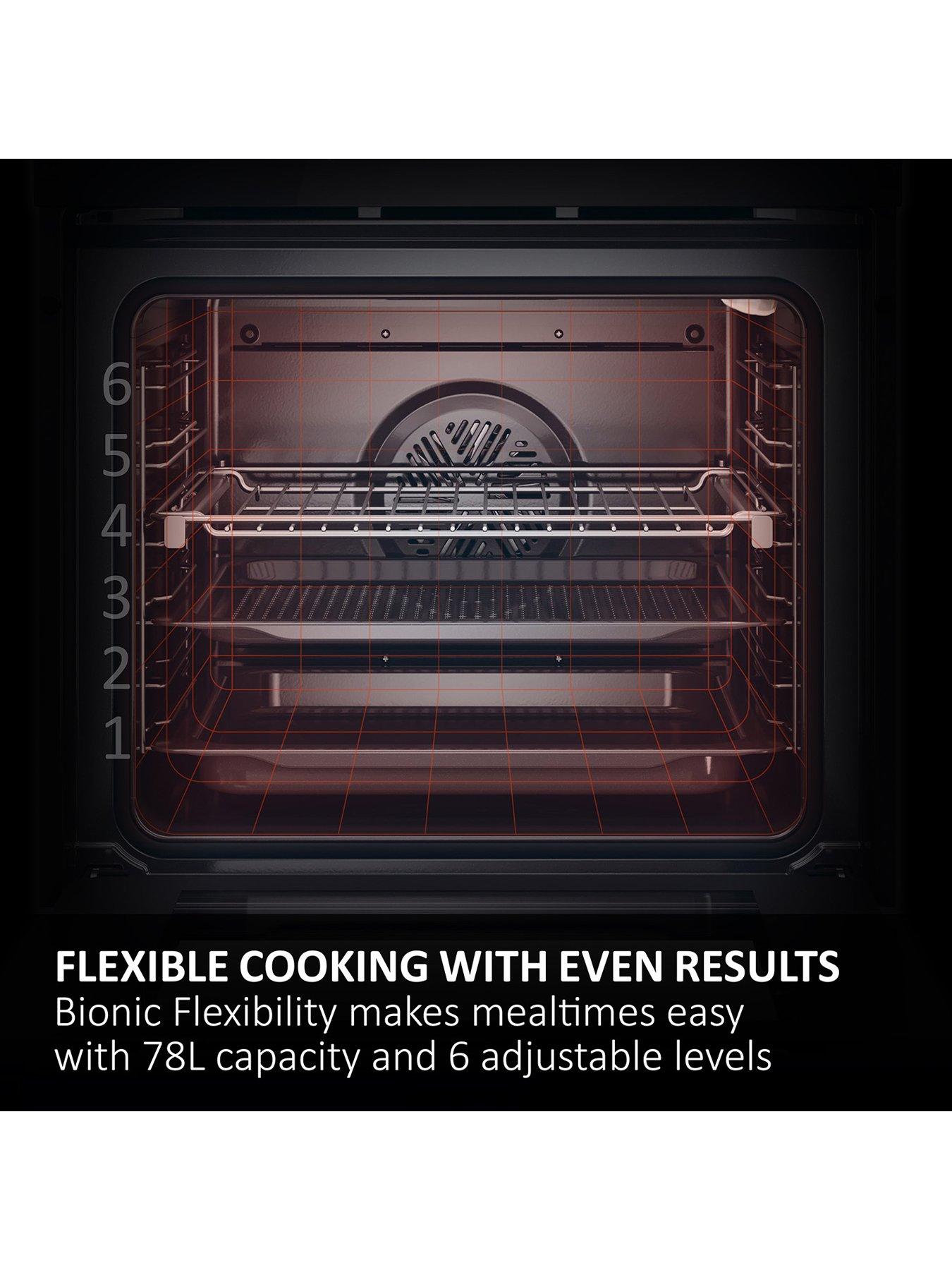 Image 3 of 7 of Haier H6 ID25G3HTB1 78L Single Oven, 25F + WiFi, Steam clean, Graphic UX, Telescopic - Black &amp; Black Glass