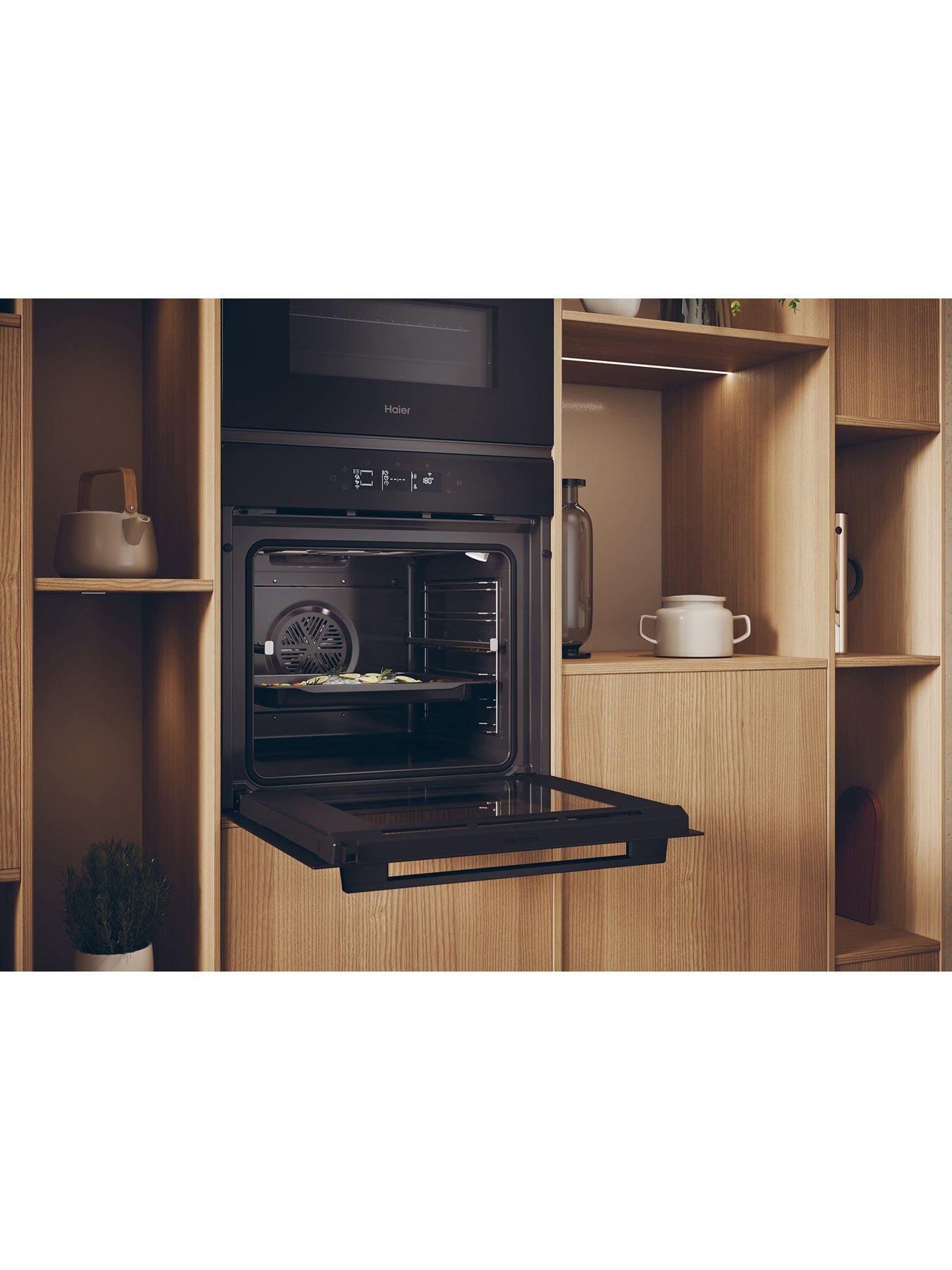 Image 5 of 7 of Haier H6 ID25G3HTB1 78L Single Oven, 25F + WiFi, Steam clean, Graphic UX, Telescopic - Black &amp; Black Glass