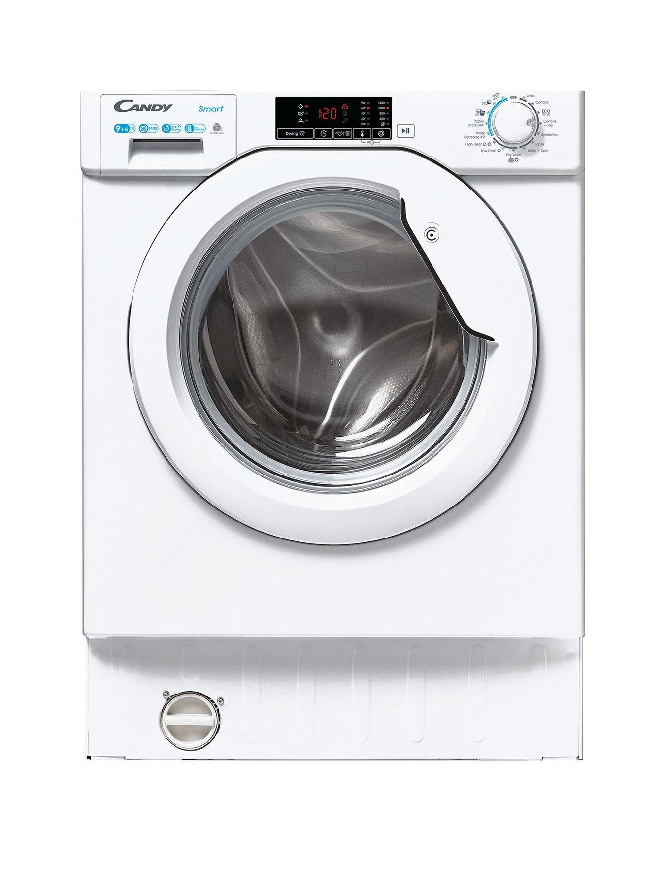 Product photograph of Candy Cbd 495d1we 1-80 Integrated 9 5kg Washer Dryer 1400 Spin E Rated - White - Washer Dryer With Installation from very.co.uk