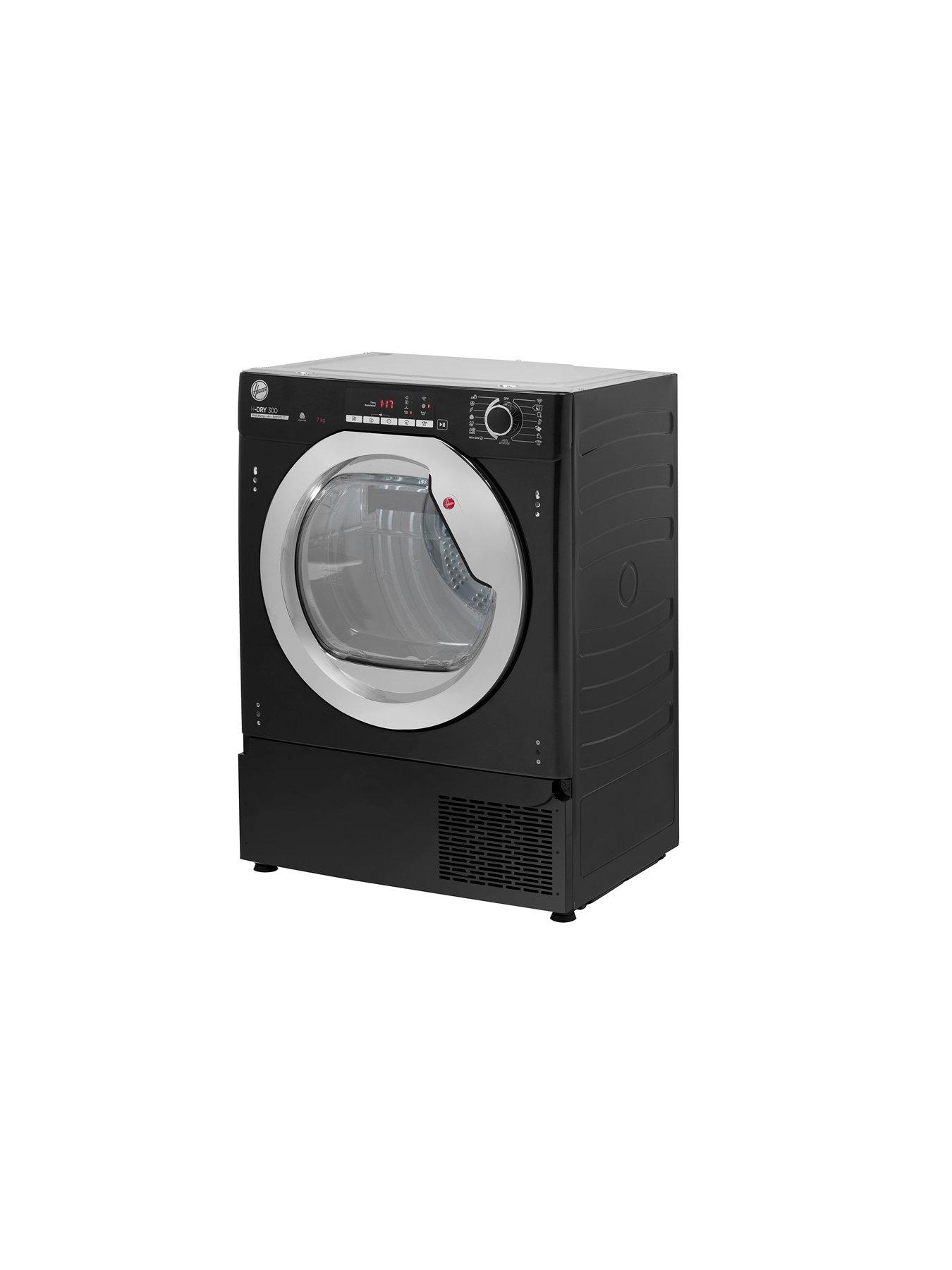 Image 2 of 7 of Hoover H DRY 300 PRO BATDH7A1TCEB-80 Integrated 7Kg Heat Pump Tumble Dryer, WiFi Enabled, A+ Rated - Black With Chrome Door