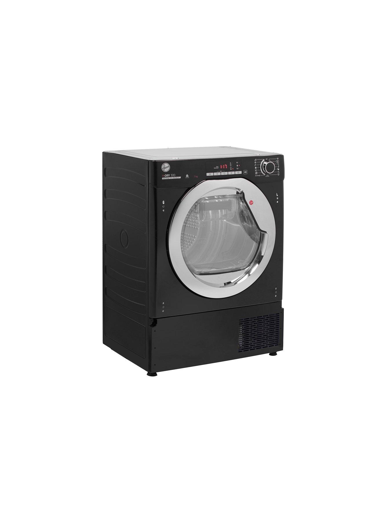 Image 3 of 7 of Hoover H DRY 300 PRO BATDH7A1TCEB-80 Integrated 7Kg Heat Pump Tumble Dryer, WiFi Enabled, A+ Rated - Black With Chrome Door