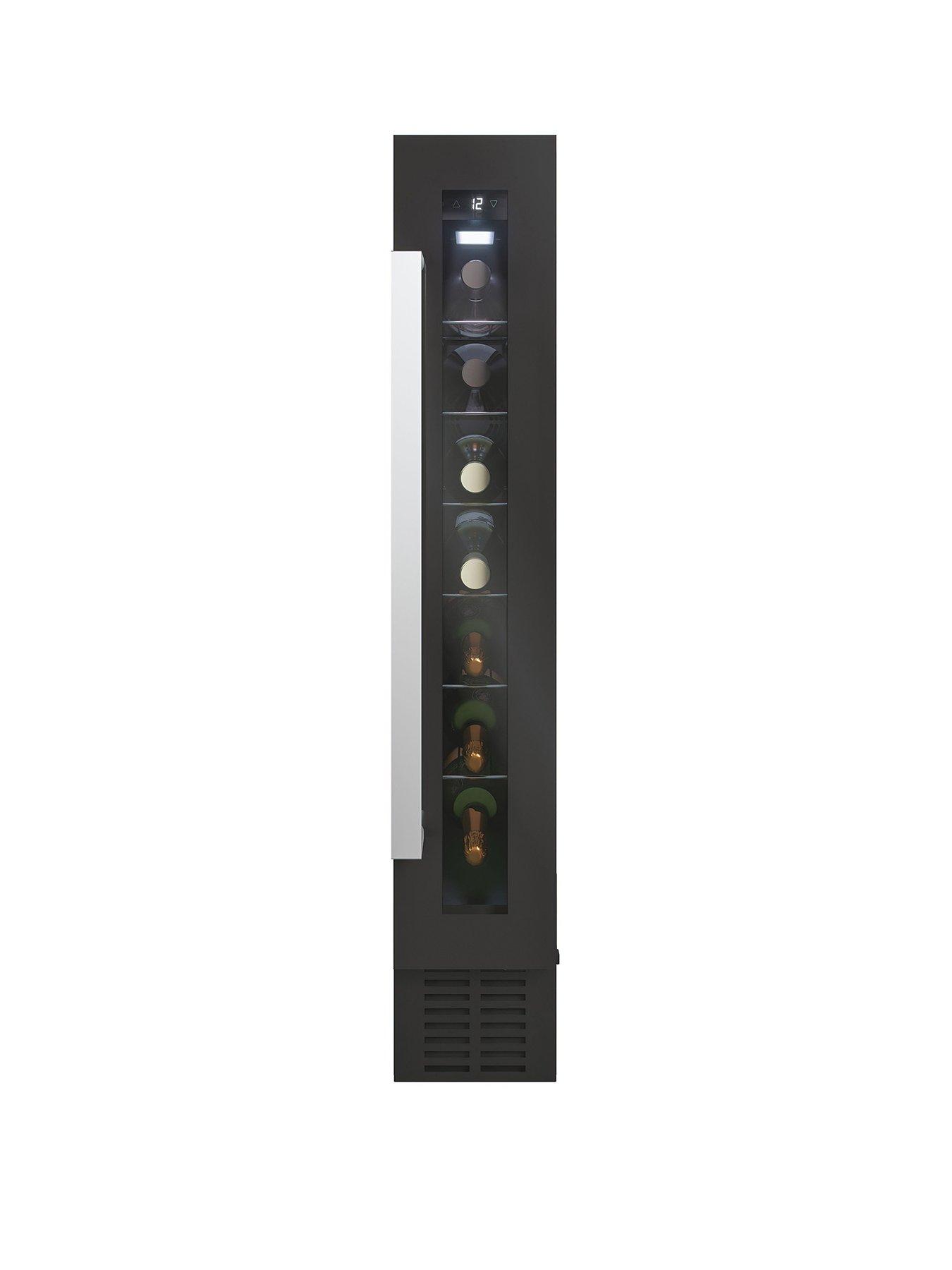 Candy CCVB 15 UK/1 Built In Wine Cooler, 7-Bottle Capacity - Black