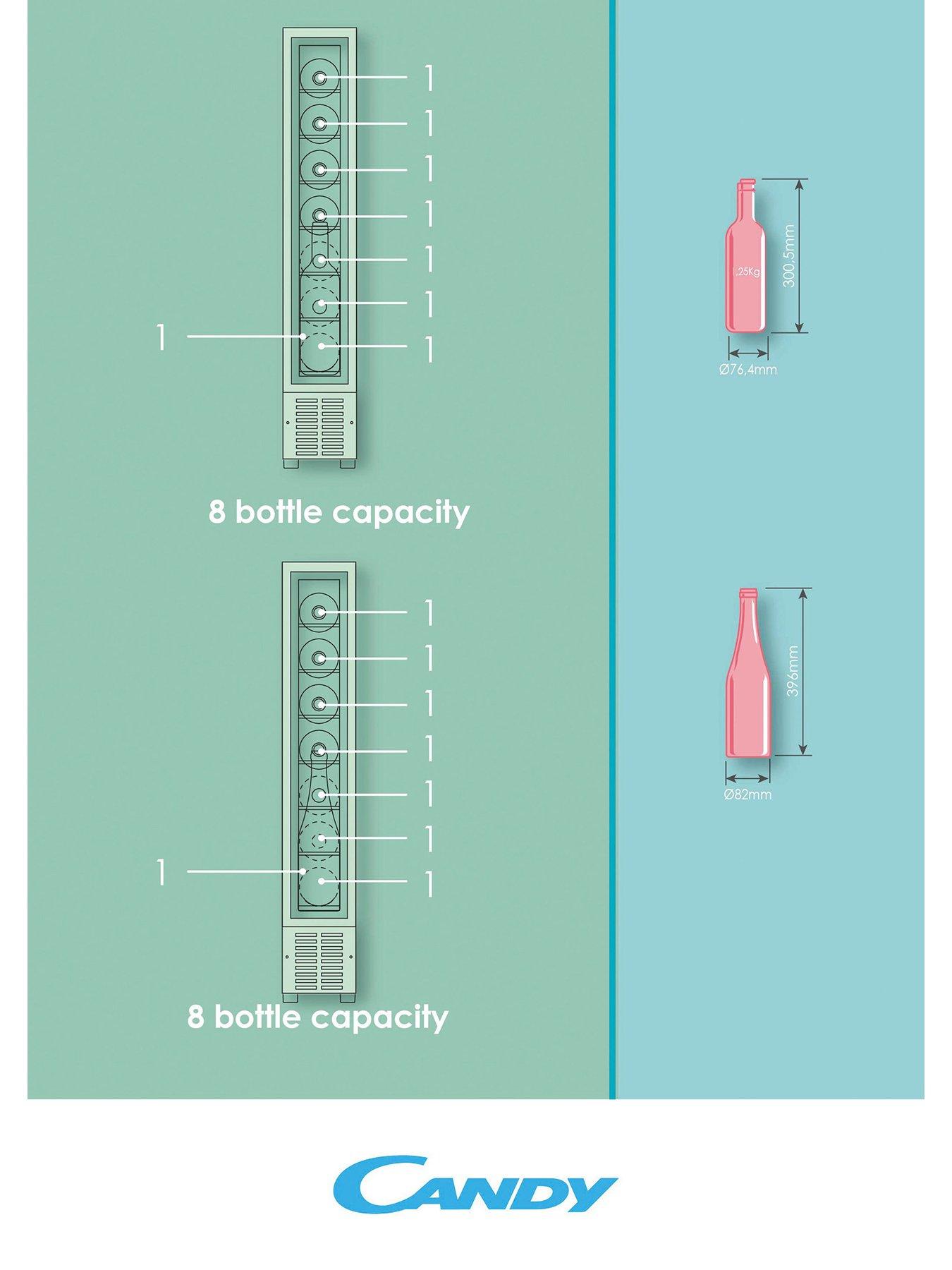 Image 5 of 6 of Candy CCVB 15 UK/1 Built In Wine Cooler, 7-Bottle Capacity - Black