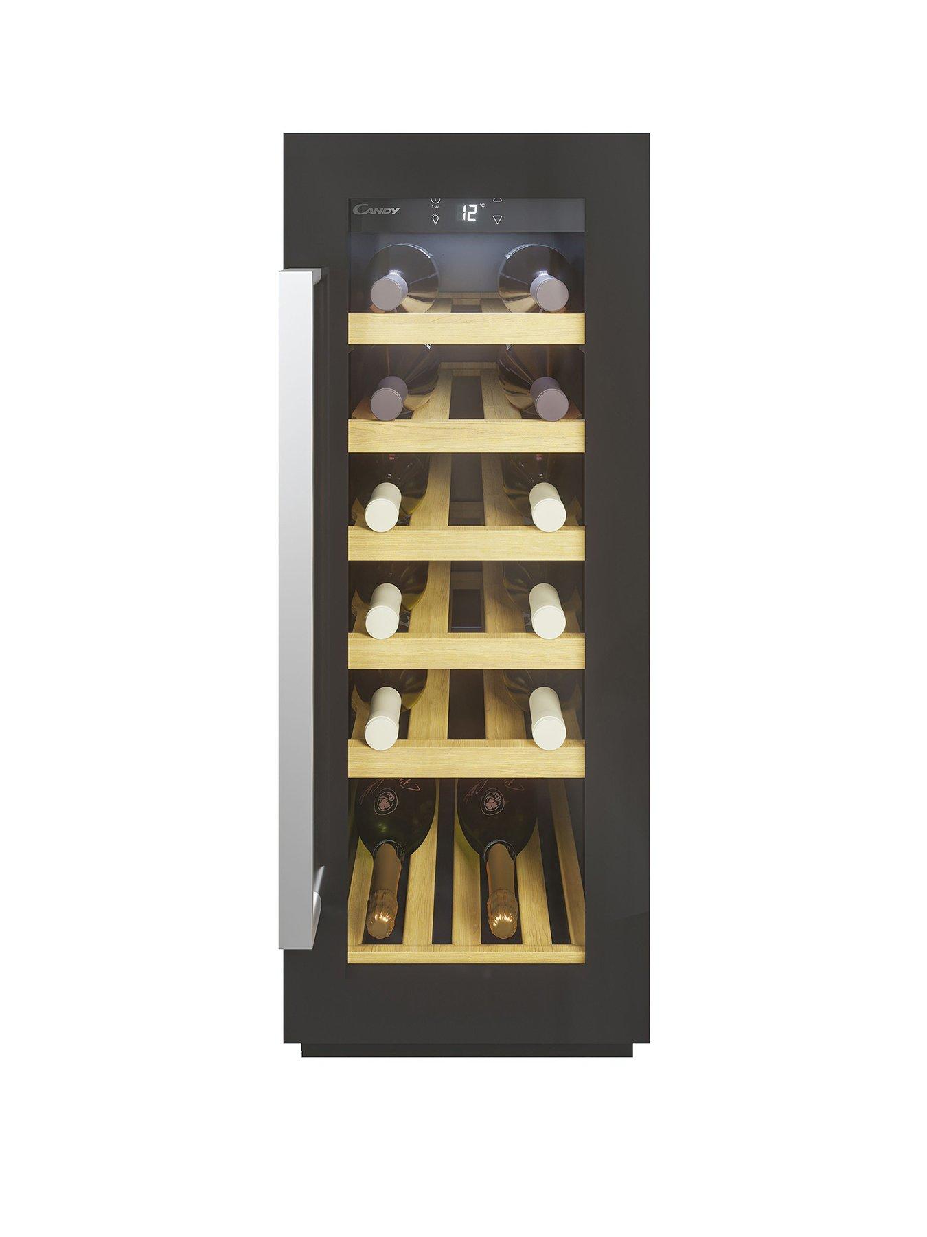 undefined CCVB 30 UK/1 Built In Wine Cooler, 20-Bottle Capacity - Black