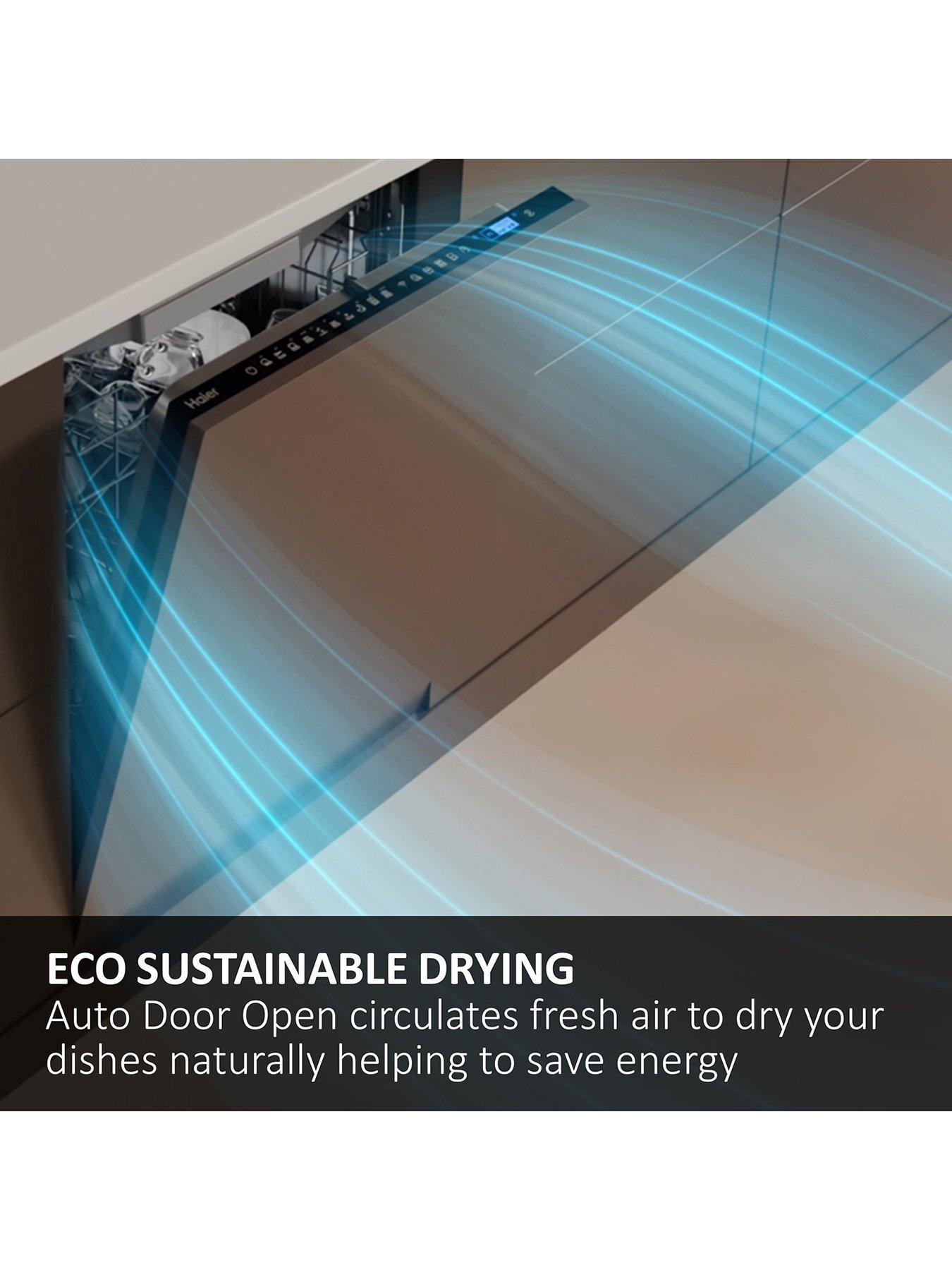 Image 3 of 7 of Haier Washlens Plus XS 4B4S3FSB-80 Full Size Fully Integrated 14 Place Dishwasher, WiFi Enabled, B Rated -&nbsp;Black