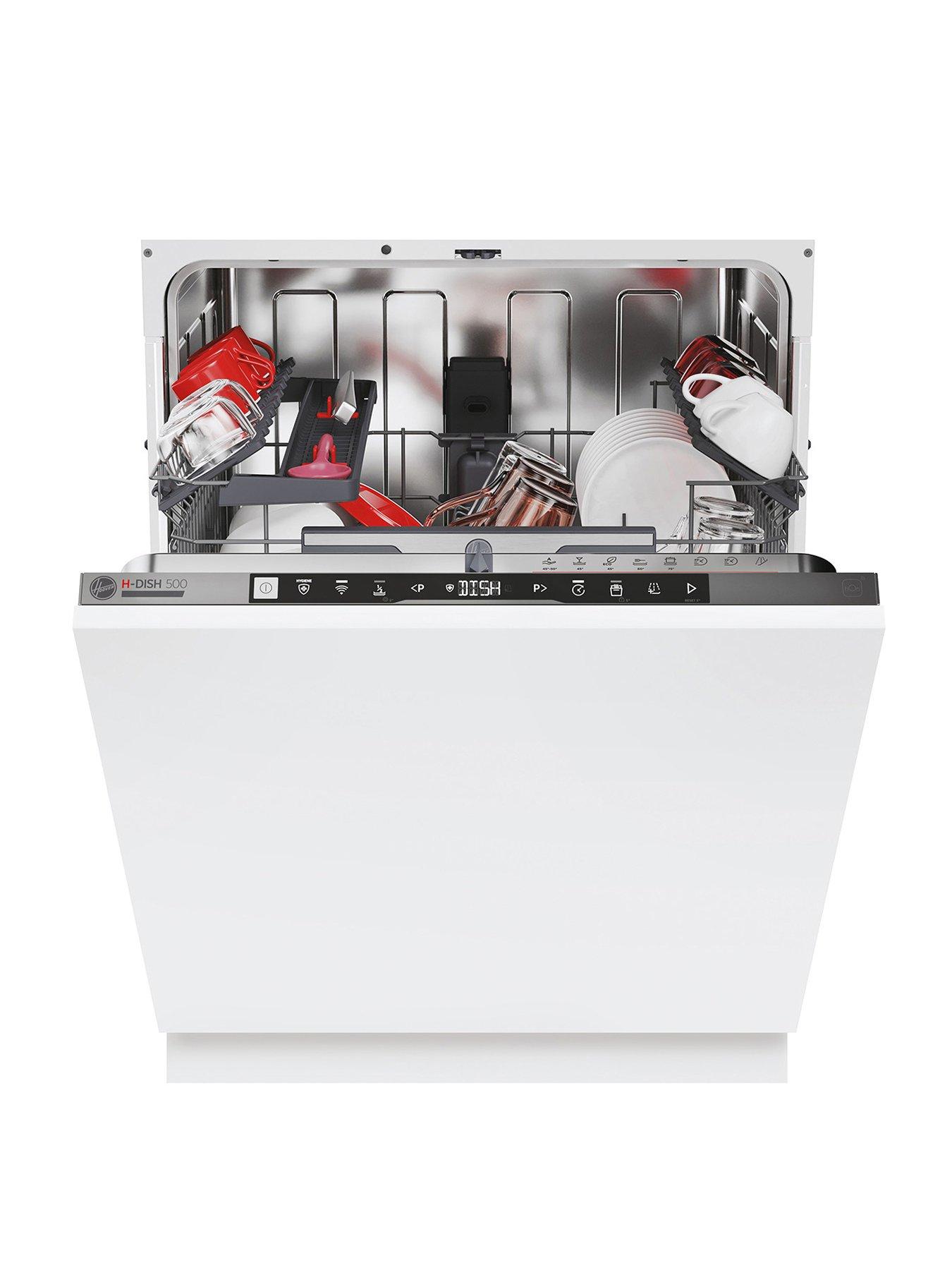 undefined H-DISH 500 HI 5C6F0S-80 60cm Wide Fullsize Integrated 15-Place Dishwasher, WiFi Enabled, C Rated - Silver
