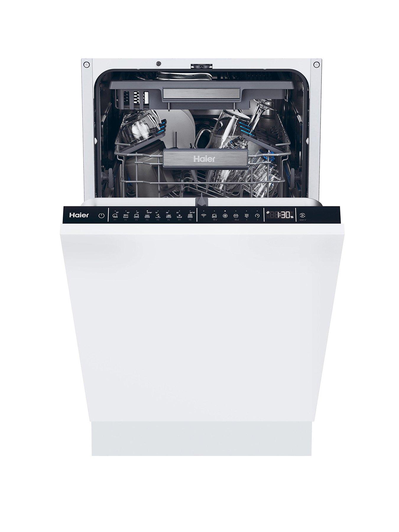 Haier I-PRO SHINE XI1C3TB2FB-80 Slimline Fully Integrated 11 Place Dishwasher, WiFi Enabled, C Rated - Black