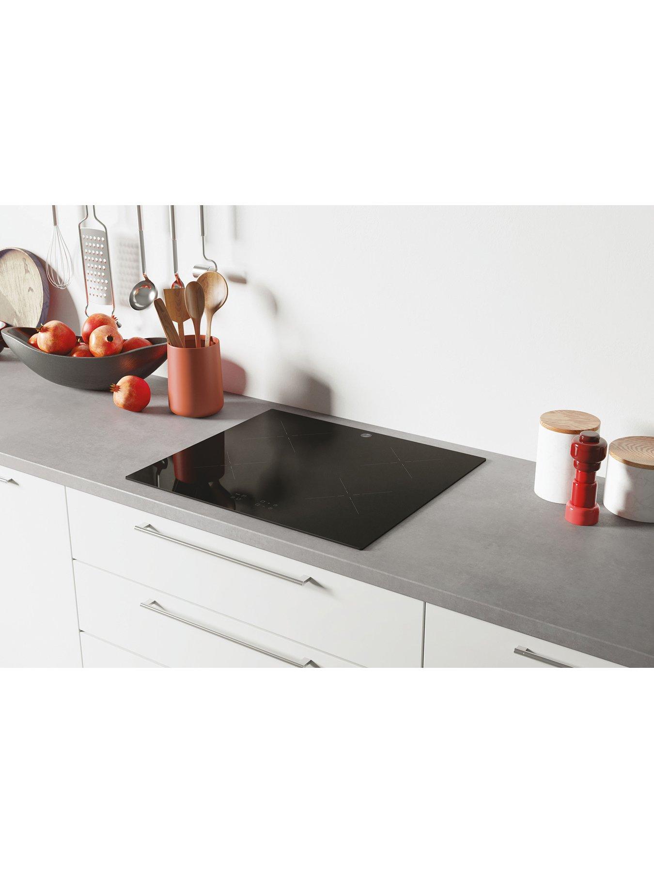 Image 3 of 5 of Hoover HI642BCB 60 cm Induction Hob, 4 zones (with boosters), front touch control, power management -&nbsp;Black glass Black Glass