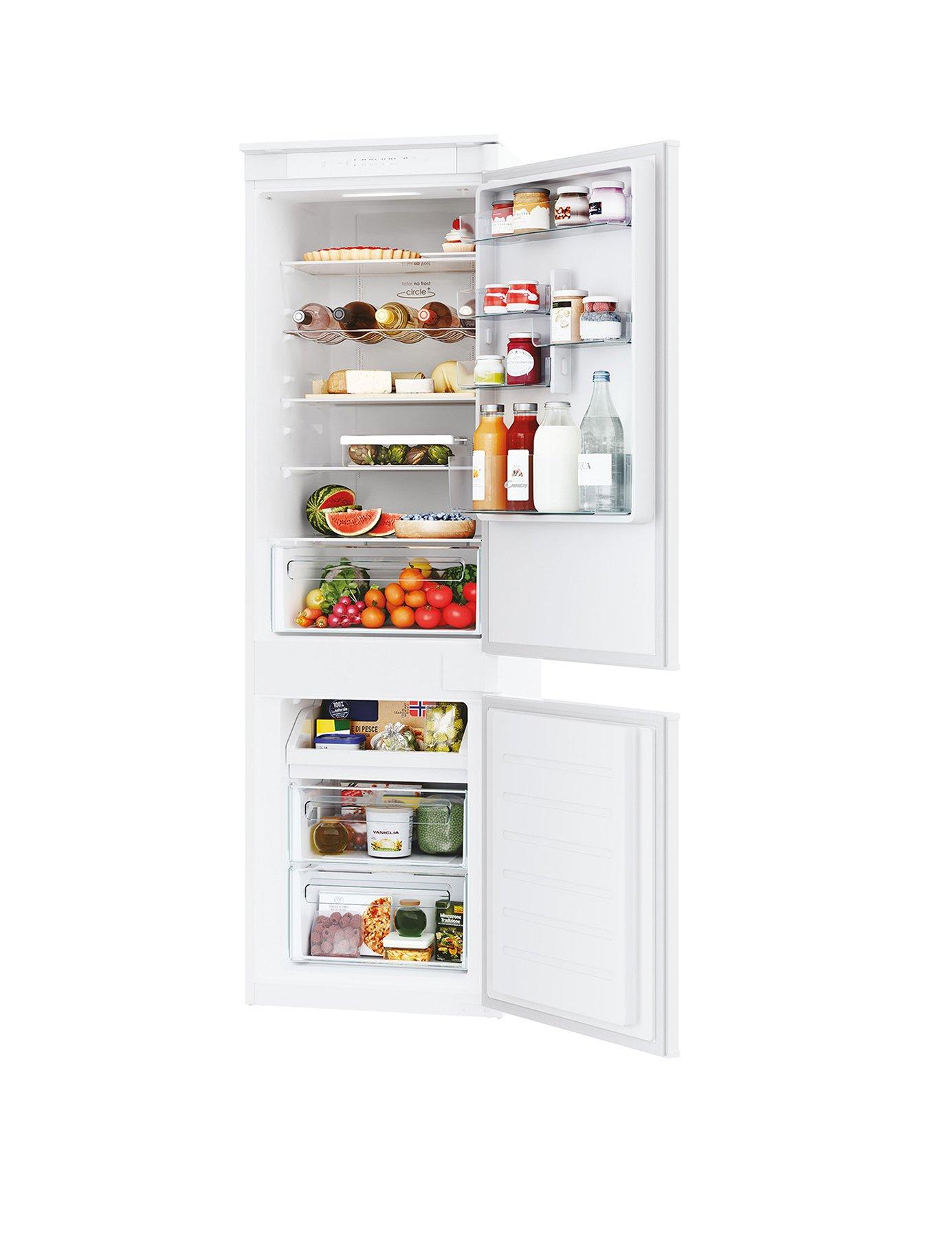 Product photograph of Candy Cbt3518ewk 177cm High Integrated 70 30 Total No Frost Fridge Freezer Wifi Enabled E Rated - White - Fridge Freezer Only from very.co.uk