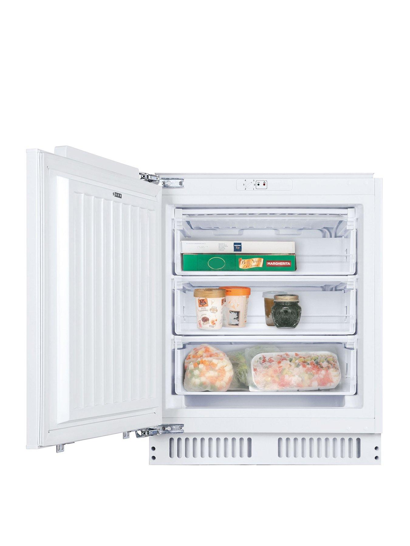 Product photograph of Candy Cus68ewk Integrated Undercounter Freezer E Rated - White - Freezer Only from very.co.uk