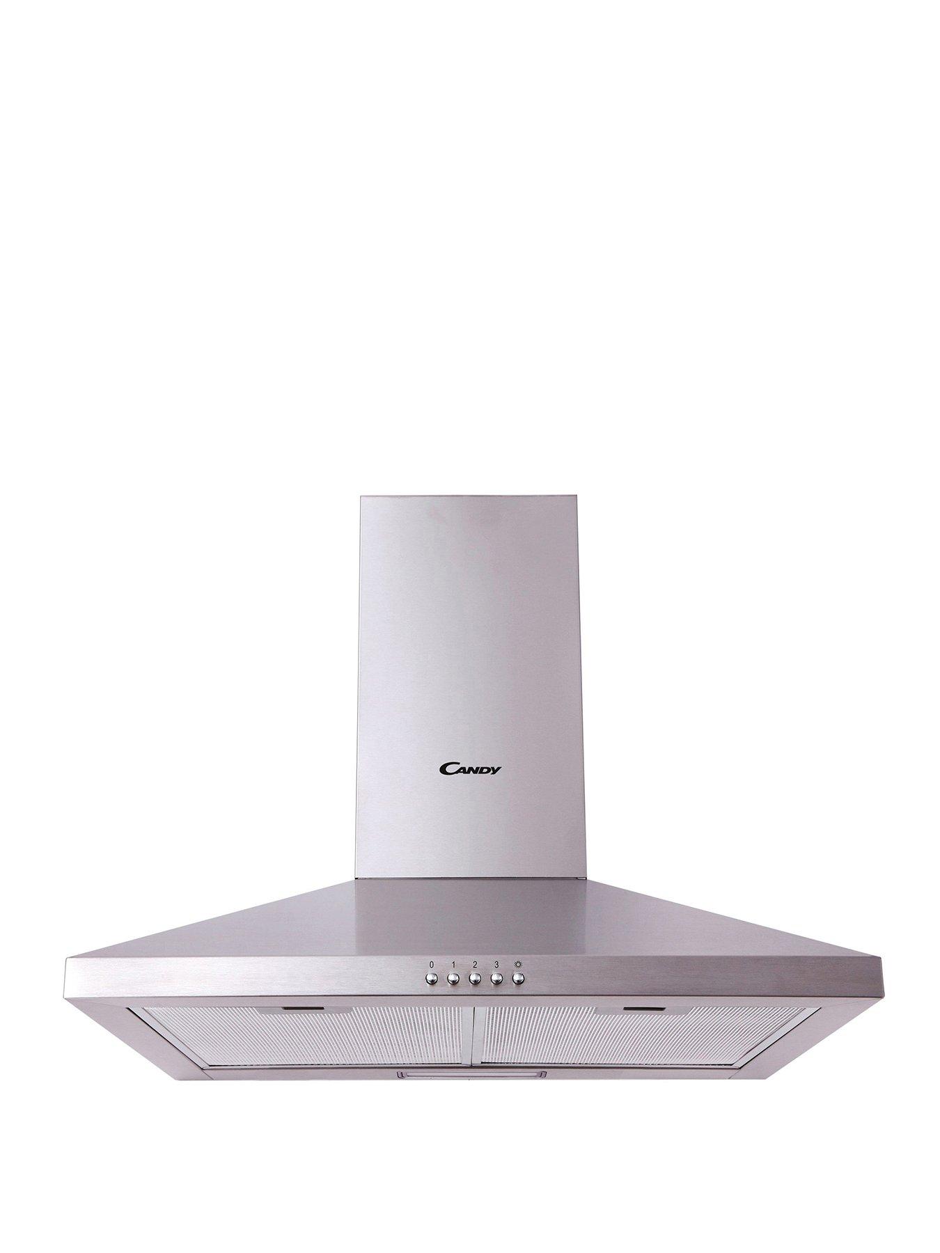 Product photograph of Candy Cce116 1xgg 60 Cm Chimney Hood - Stainless Steel Stainless Steel - Chimney Hood With Installation from very.co.uk