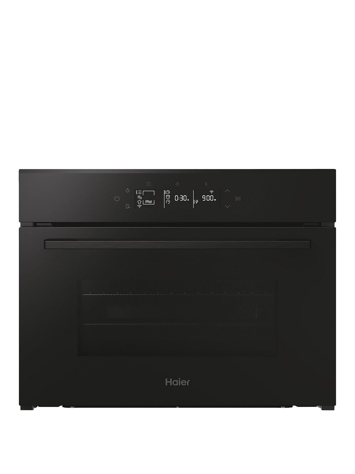 Haier H4MWID29G6NQB 44L, Compact Oven with Micro+ WiFi, Graphic UX, Wired Probe, Airfry - Black Glass