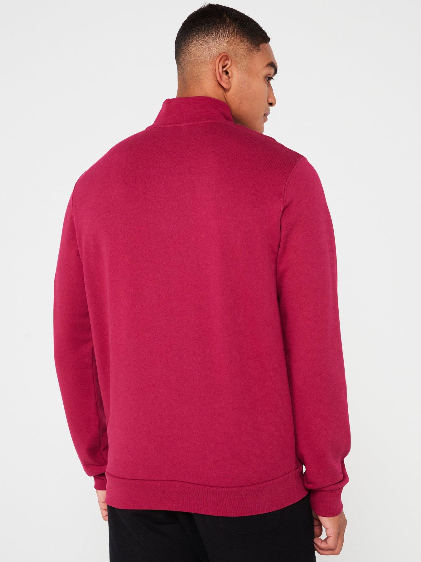 Image 2 of 4 of Lyle & Scott Loopback Quarter Zip Sweat Top - Red