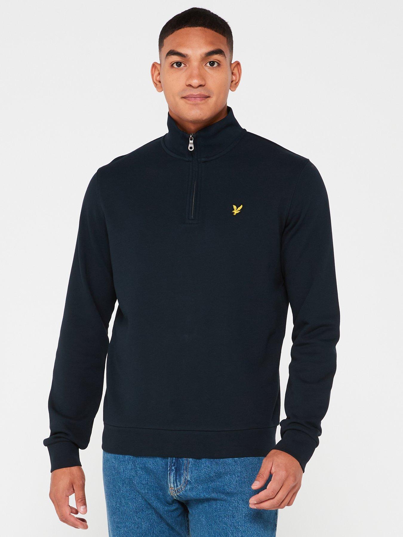 undefined & Amp; Loopback Quarter Zip Sweat Top - Navy