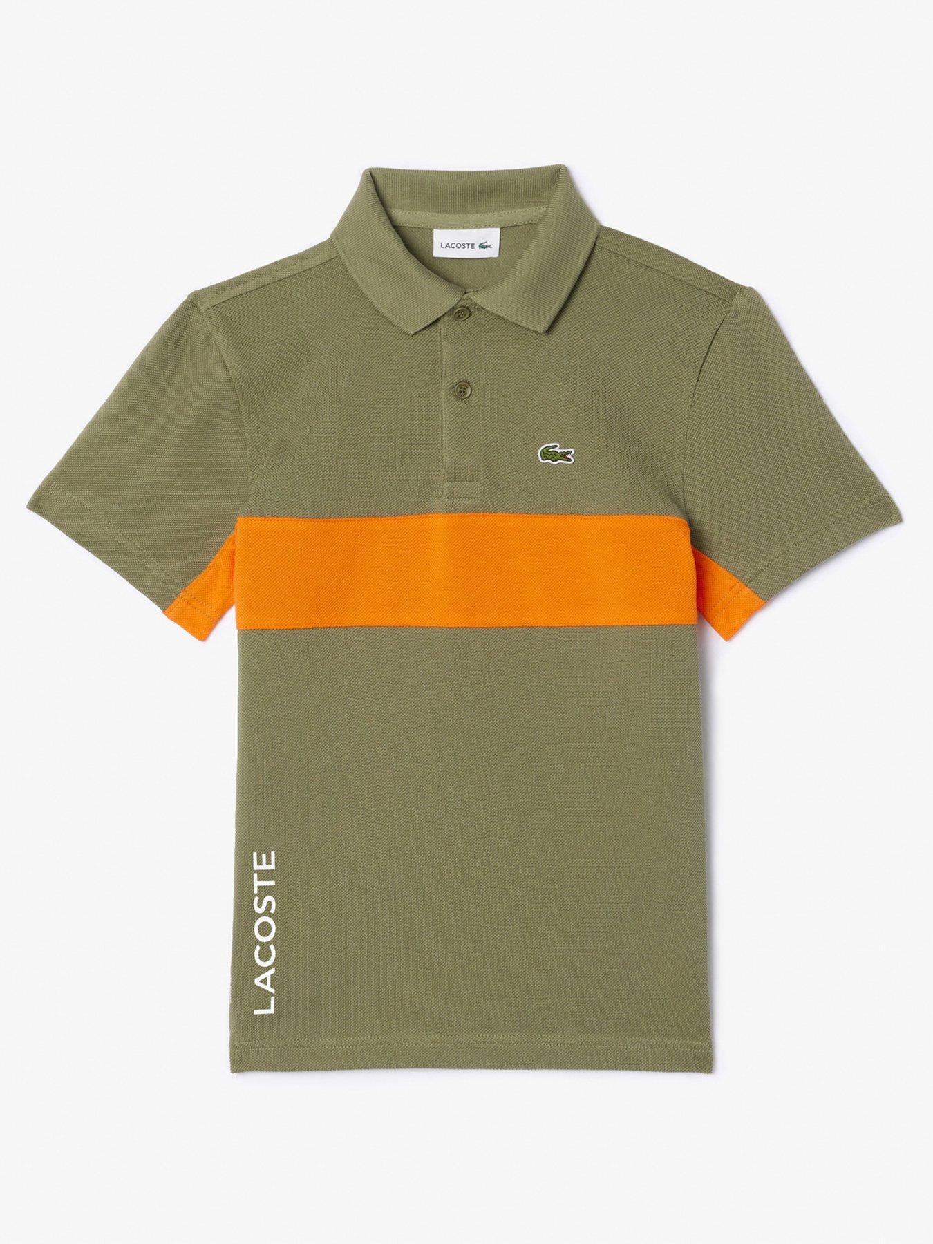 undefined Kids Lacoste Colour Block Polo - Khaki