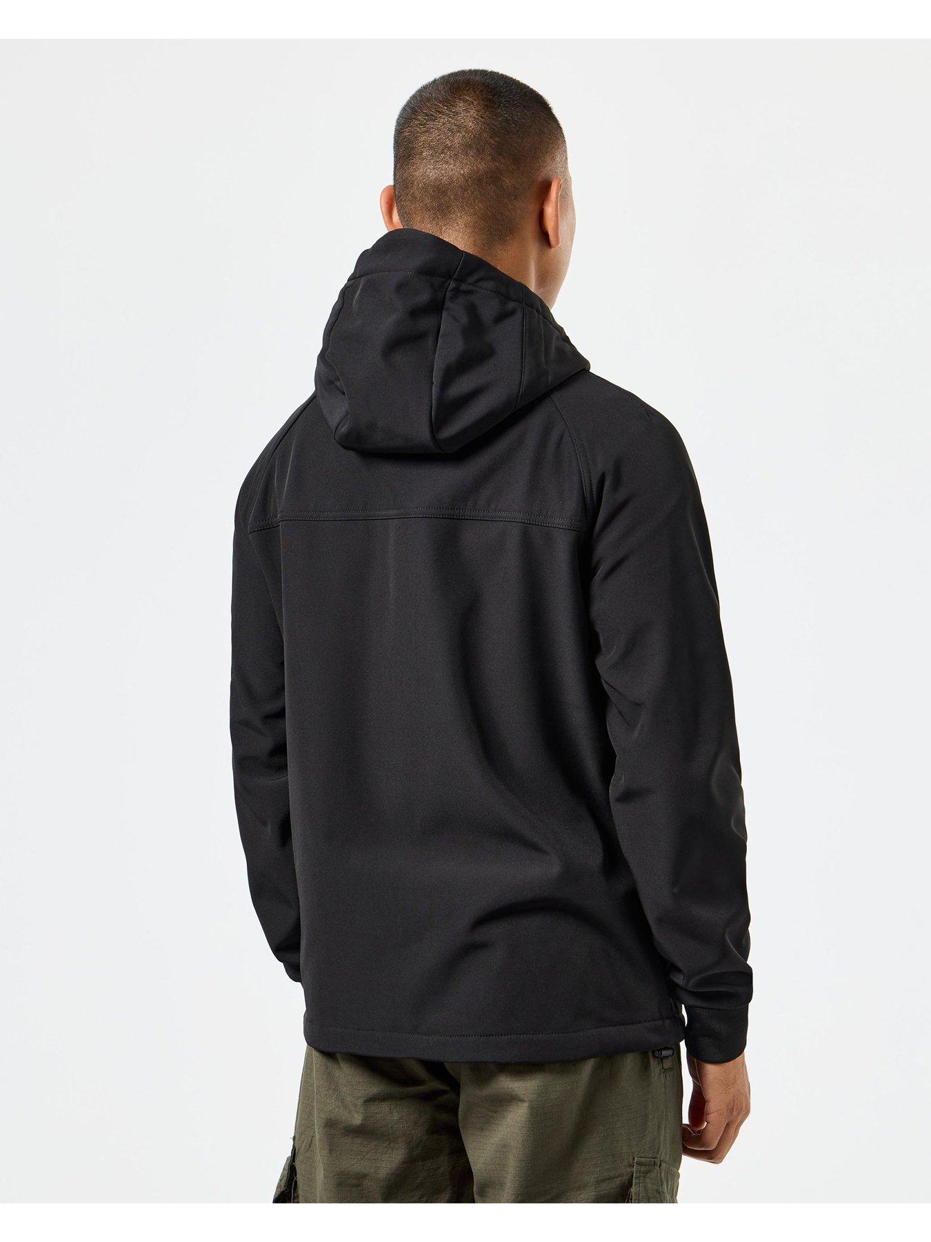 Image 3 of 6 of Weekend Offender Stipe Softshell Hooded Jacket - Black