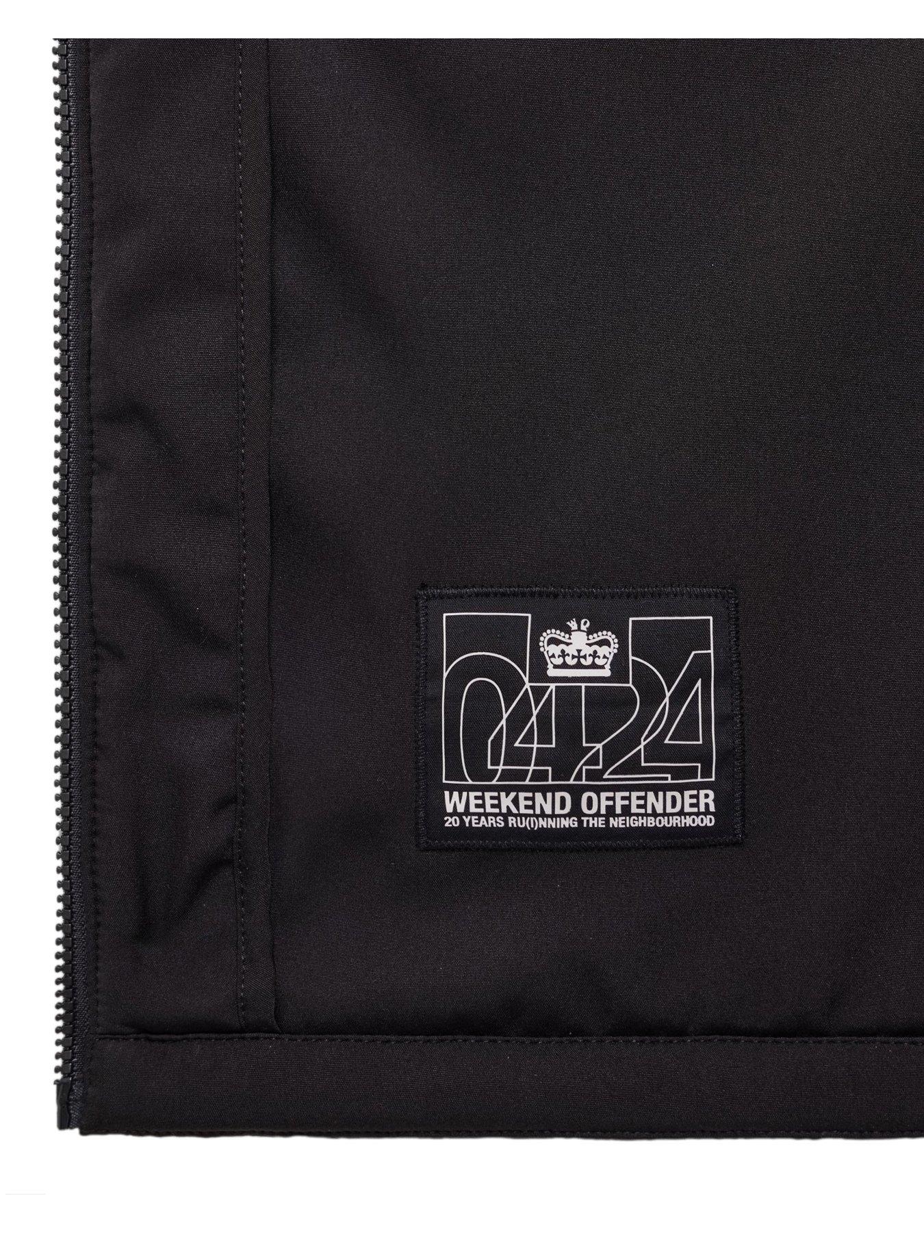 Image 6 of 6 of Weekend Offender Stipe Softshell Hooded Jacket - Black