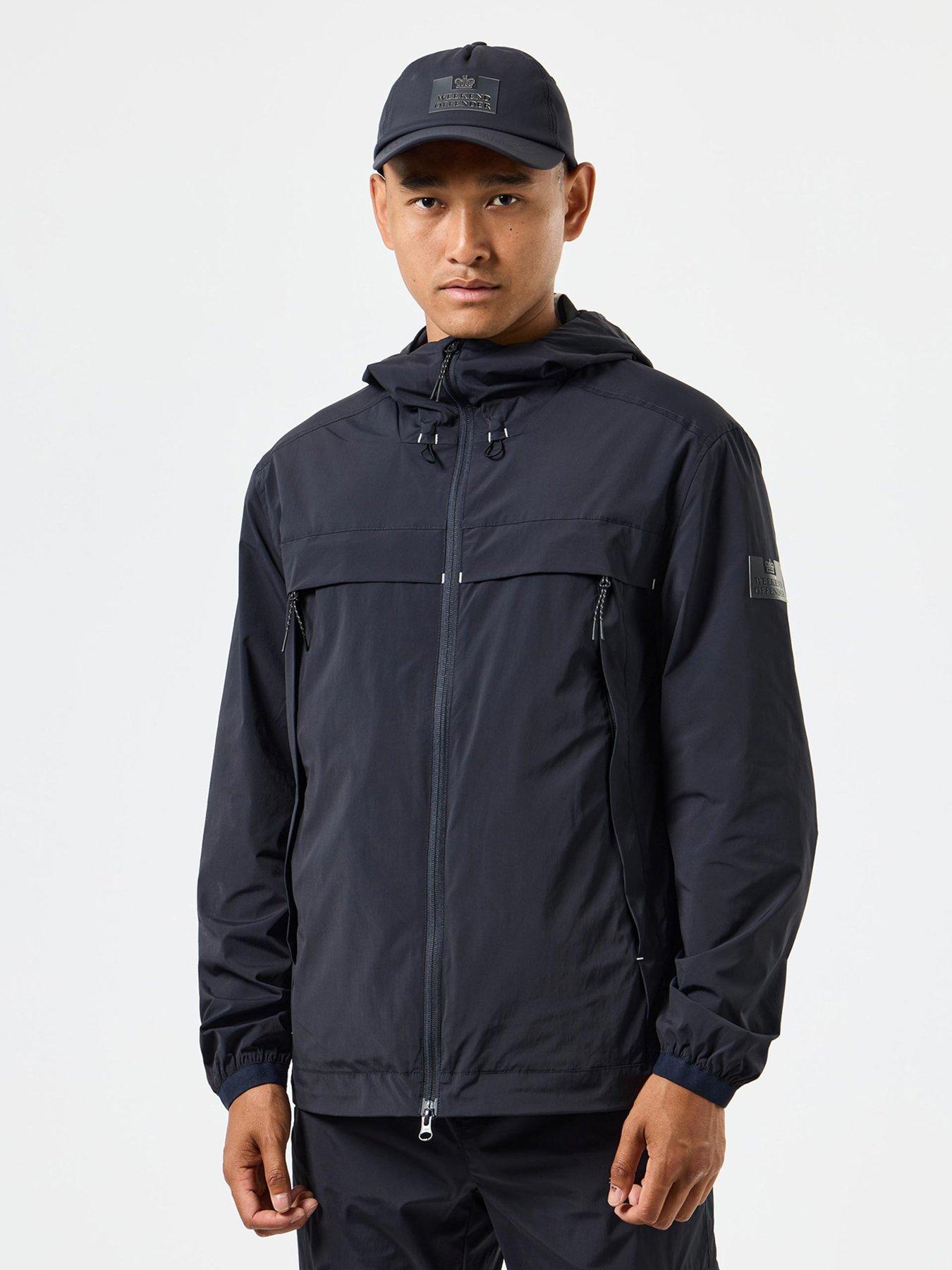 Weekend Offender Technician Showerproof Hooded Jacket Navy Very