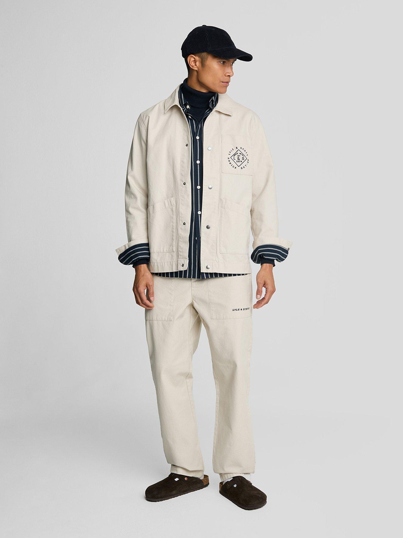undefined Tapered Fatigue Chino Trousers - Off White
