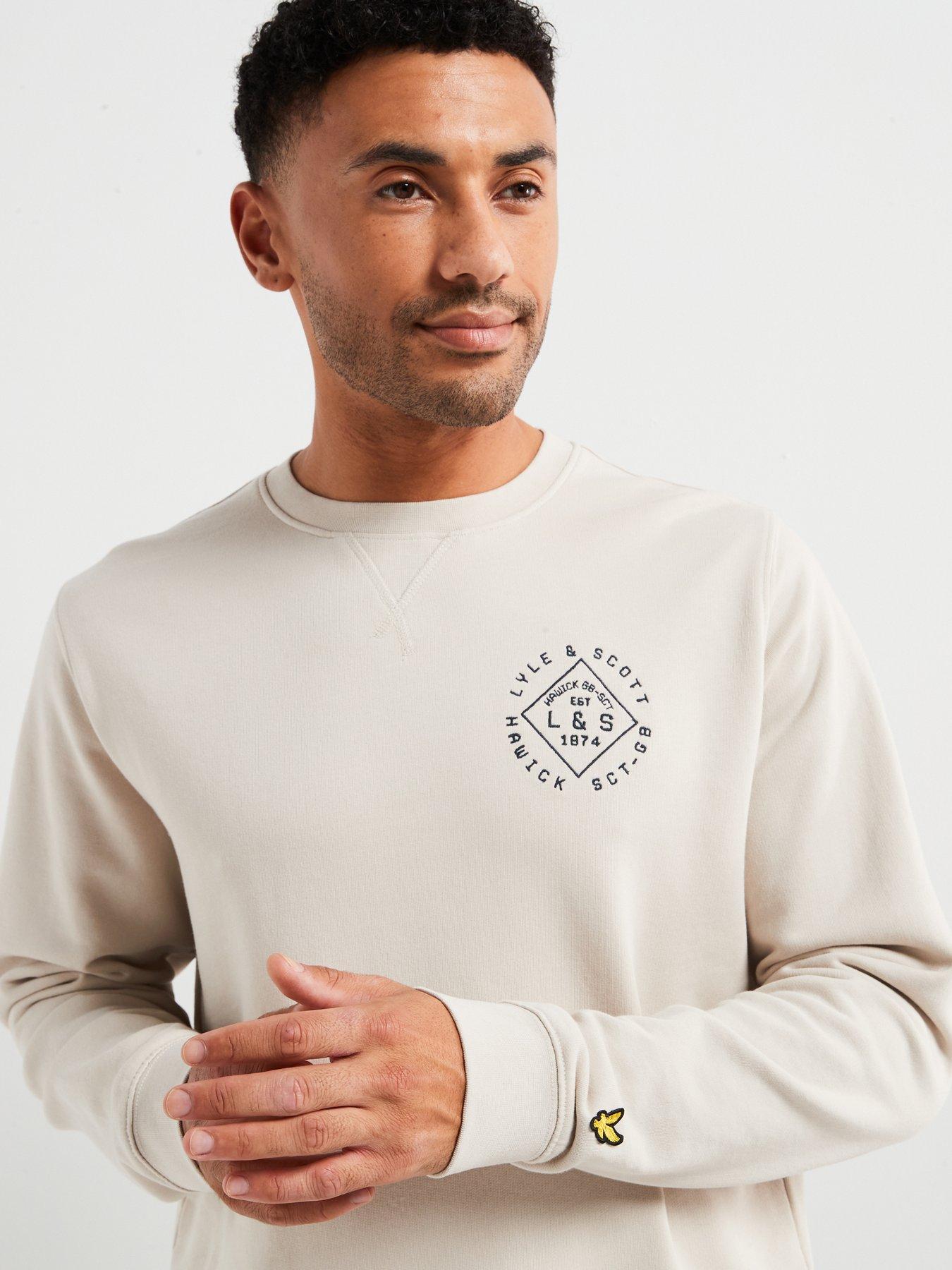 Lyle and scott white sweatshirt online