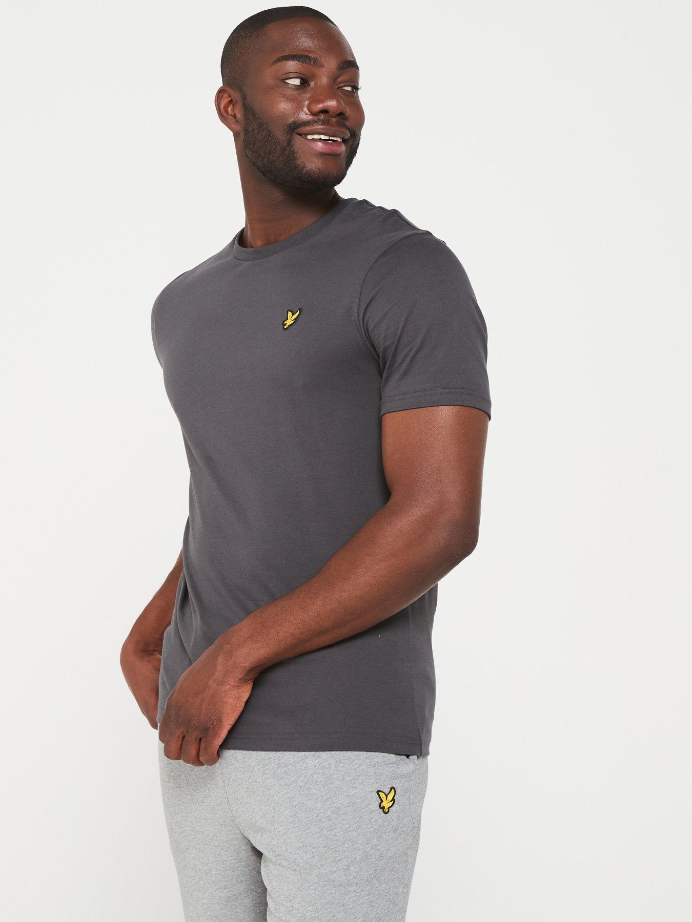 Lyle & Scott Short Sleeve Regular Fit Plain T-Shirt, Dark Grey, Size 2Xl, Men