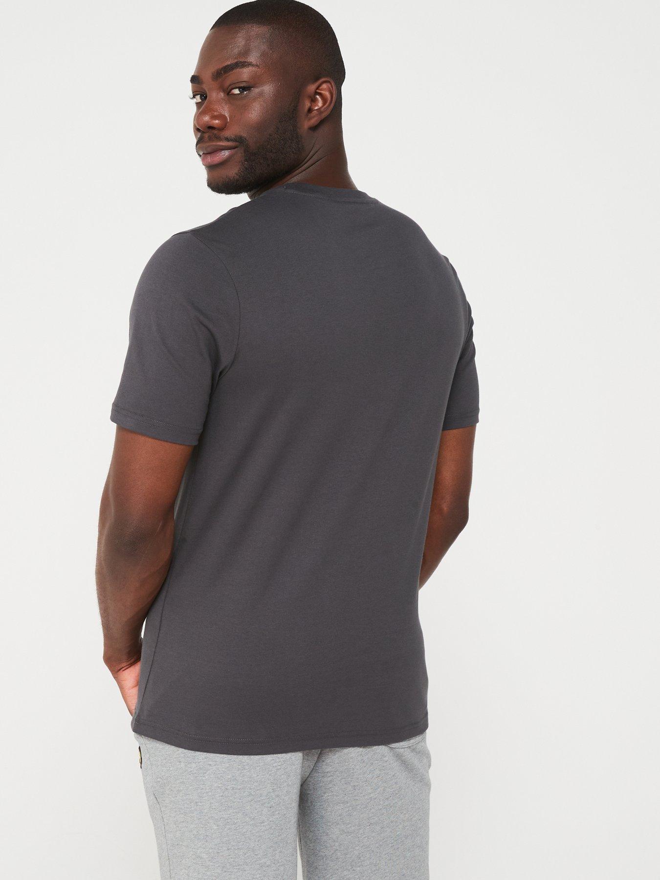 Lyle Scott Short Sleeve Regular Fit Plain T-Shirt Dark Grey Very