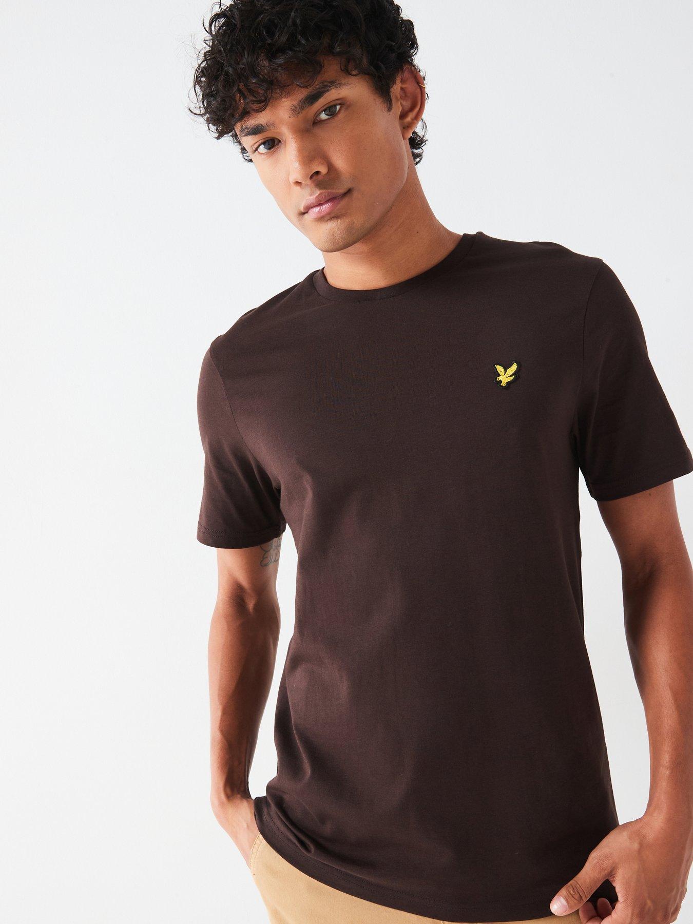 Lyle & Scott Lyle & Scott Short Sleeve Regular Fit Plain T-Shirt - Dark Brown