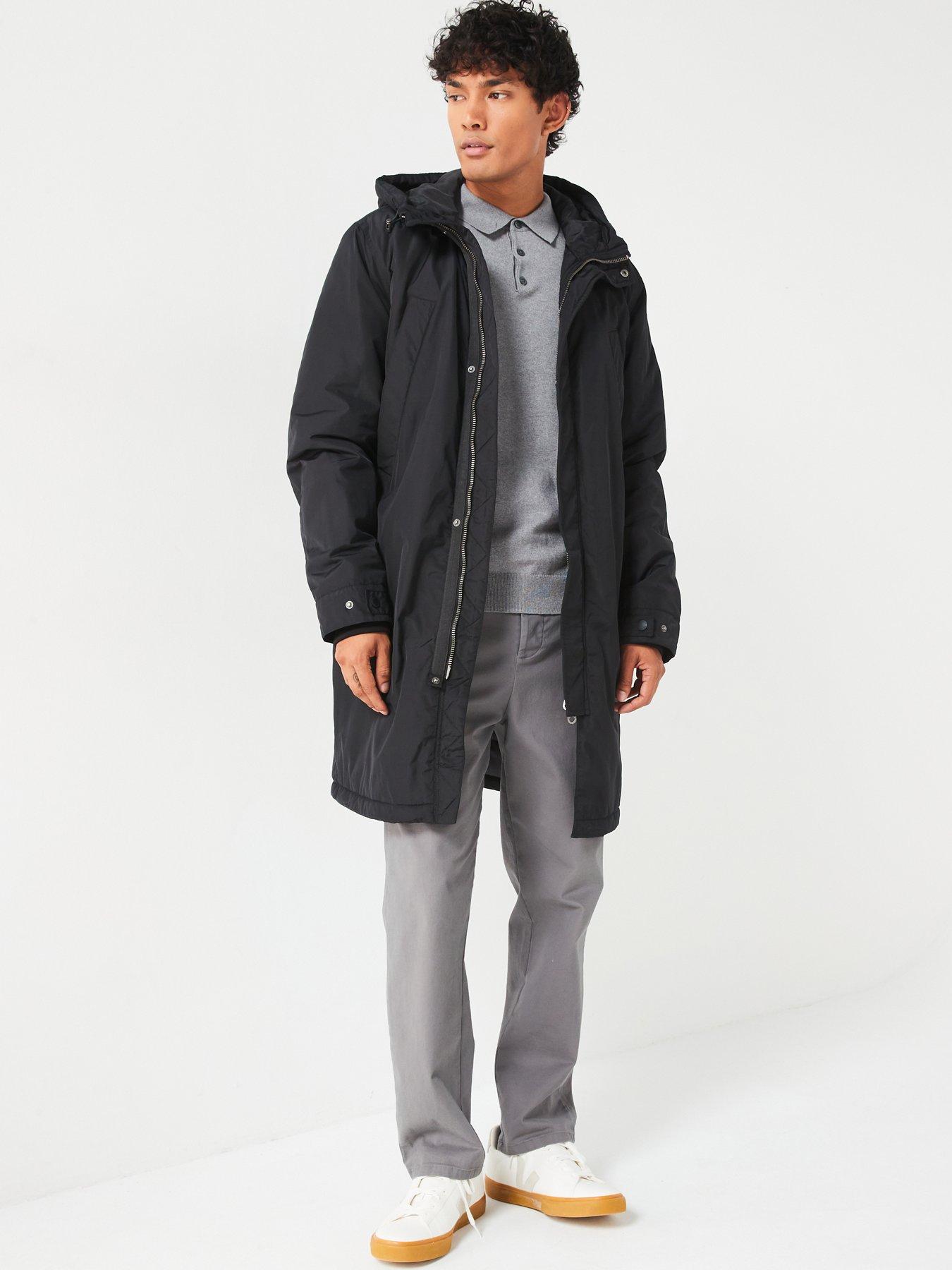 Lyle & scott fur hood padded parka jacket on sale