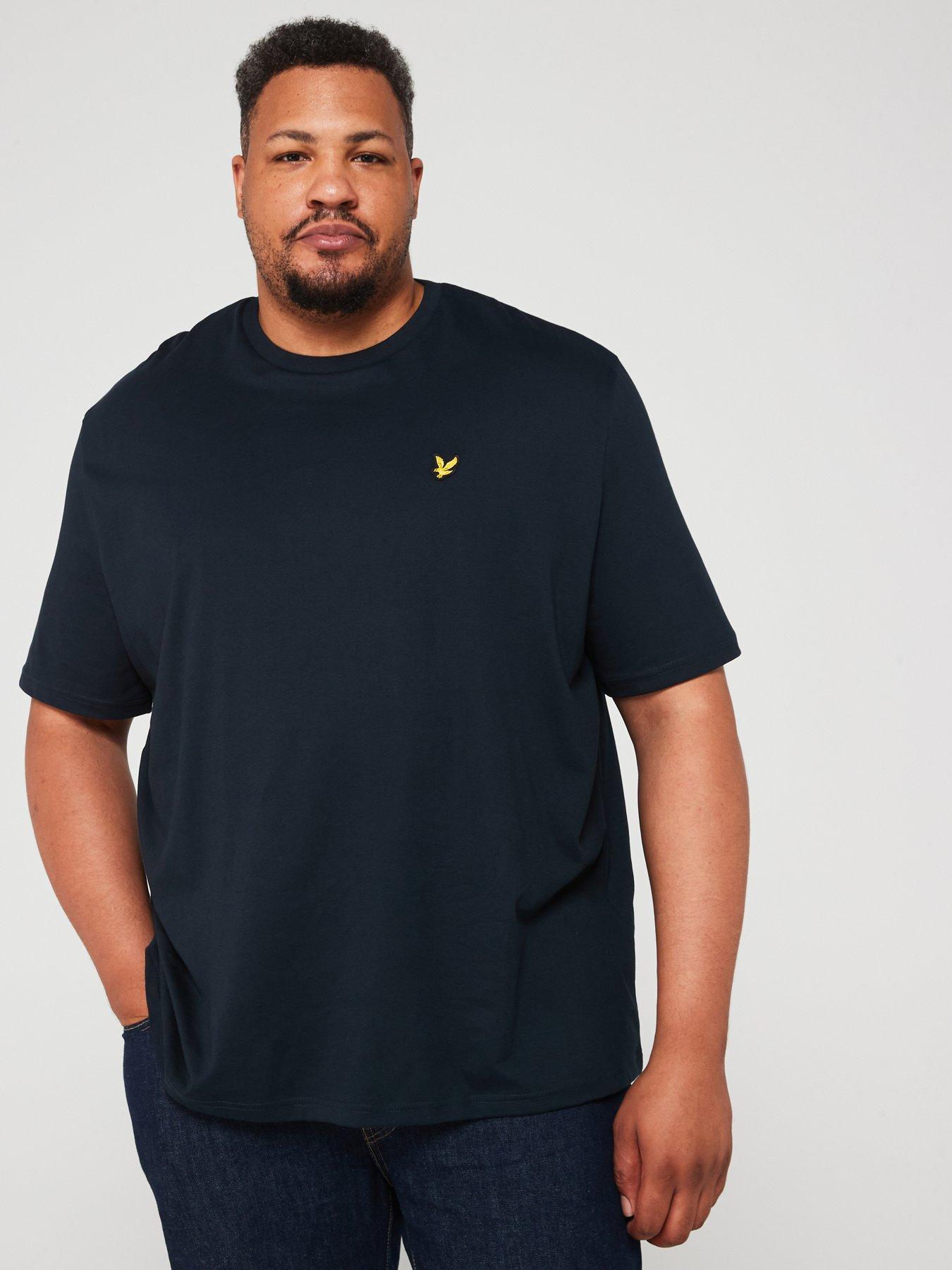 Lyle & Scott Big  &  Tall Plain Regular Fit T-Shirt - Navy