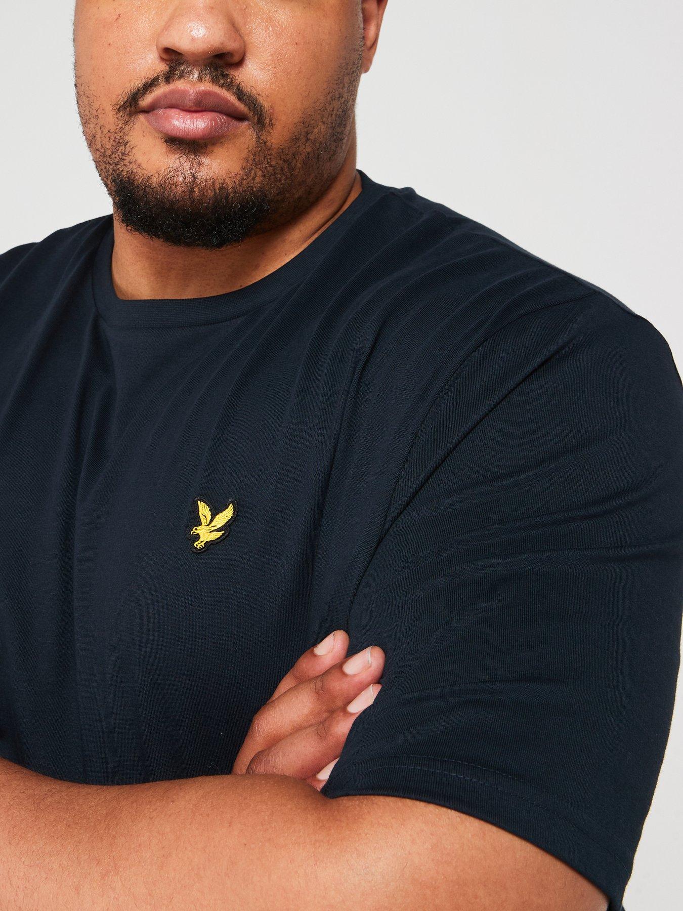 Image 5 of 5 of Lyle & Scott Big &amp; Tall Plain Regular Fit T-Shirt - Navy