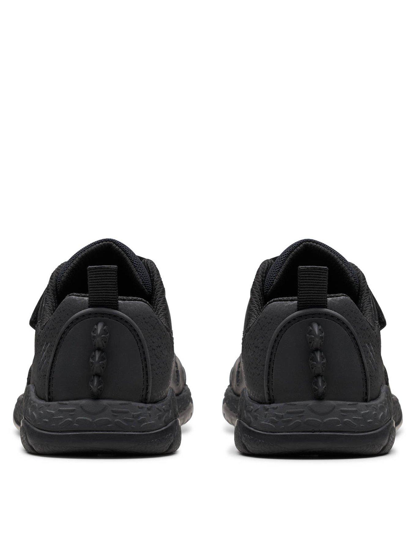 Image 3 of 6 of Clarks Kids Steggy2 Pace Dino Leather Shoe - Black
