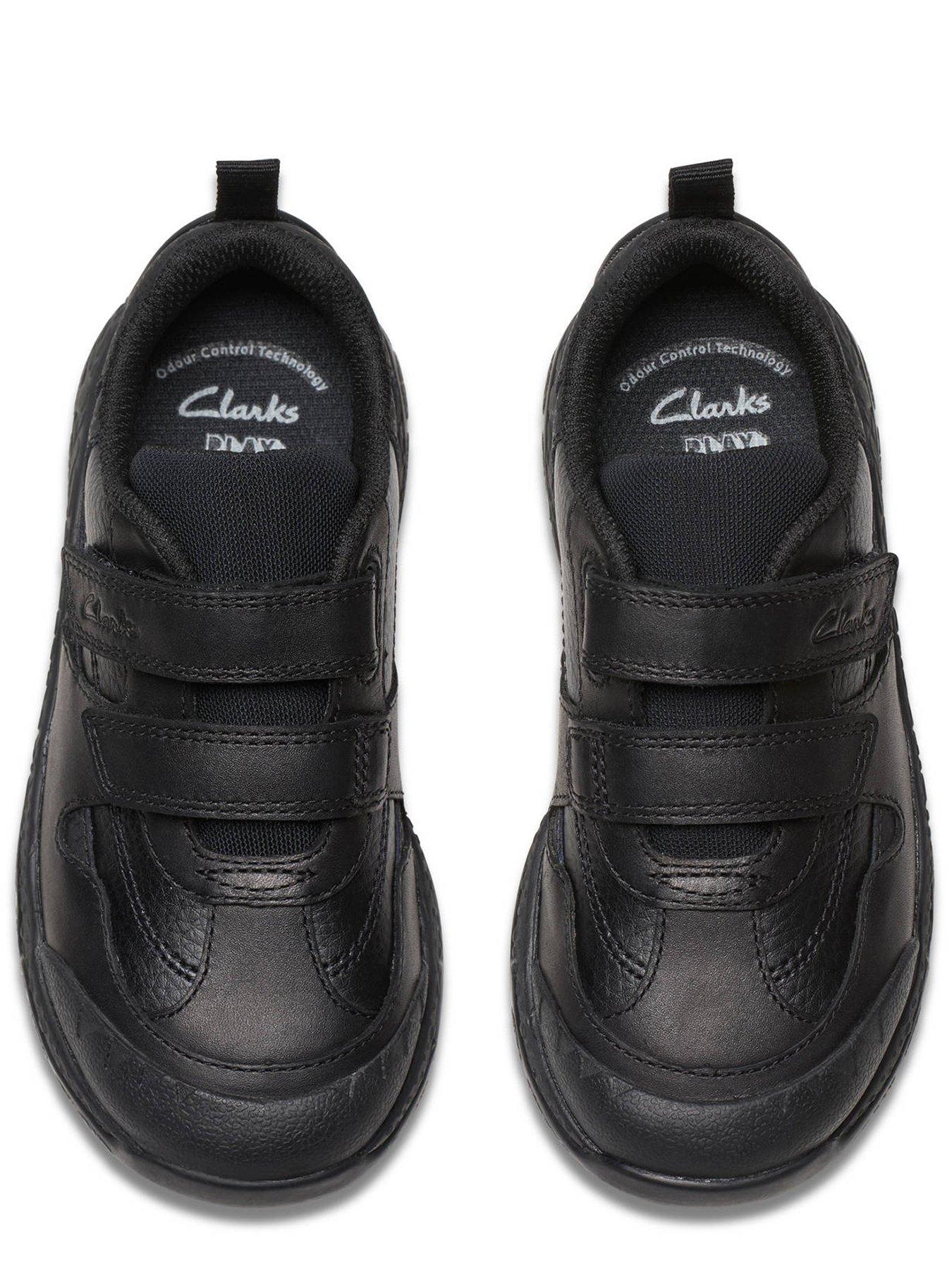 Image 4 of 6 of Clarks Kids Steggy2 Pace Dino Leather Shoe - Black