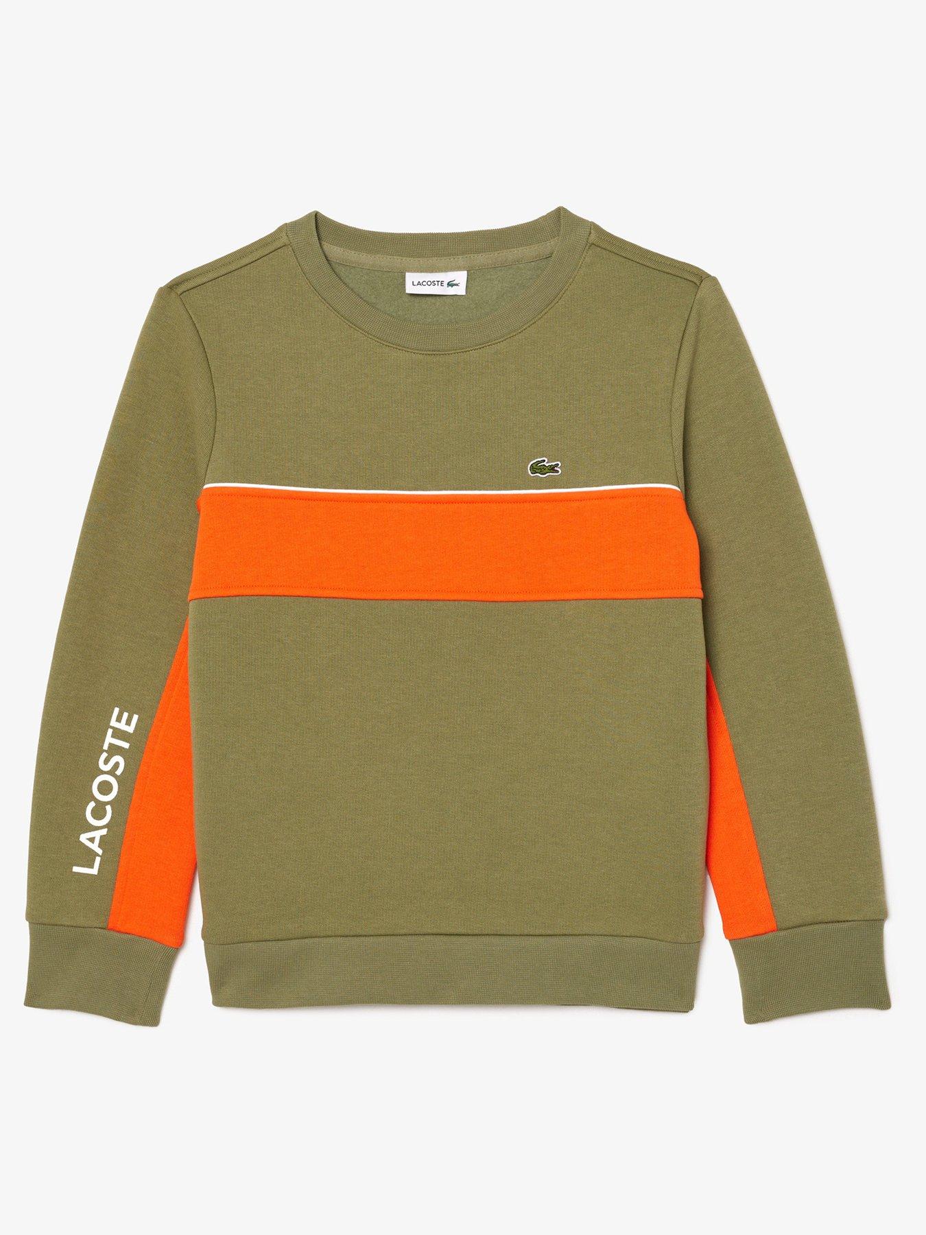 undefined Kids Lacoste Colour Block Sweatshirt - Khaki