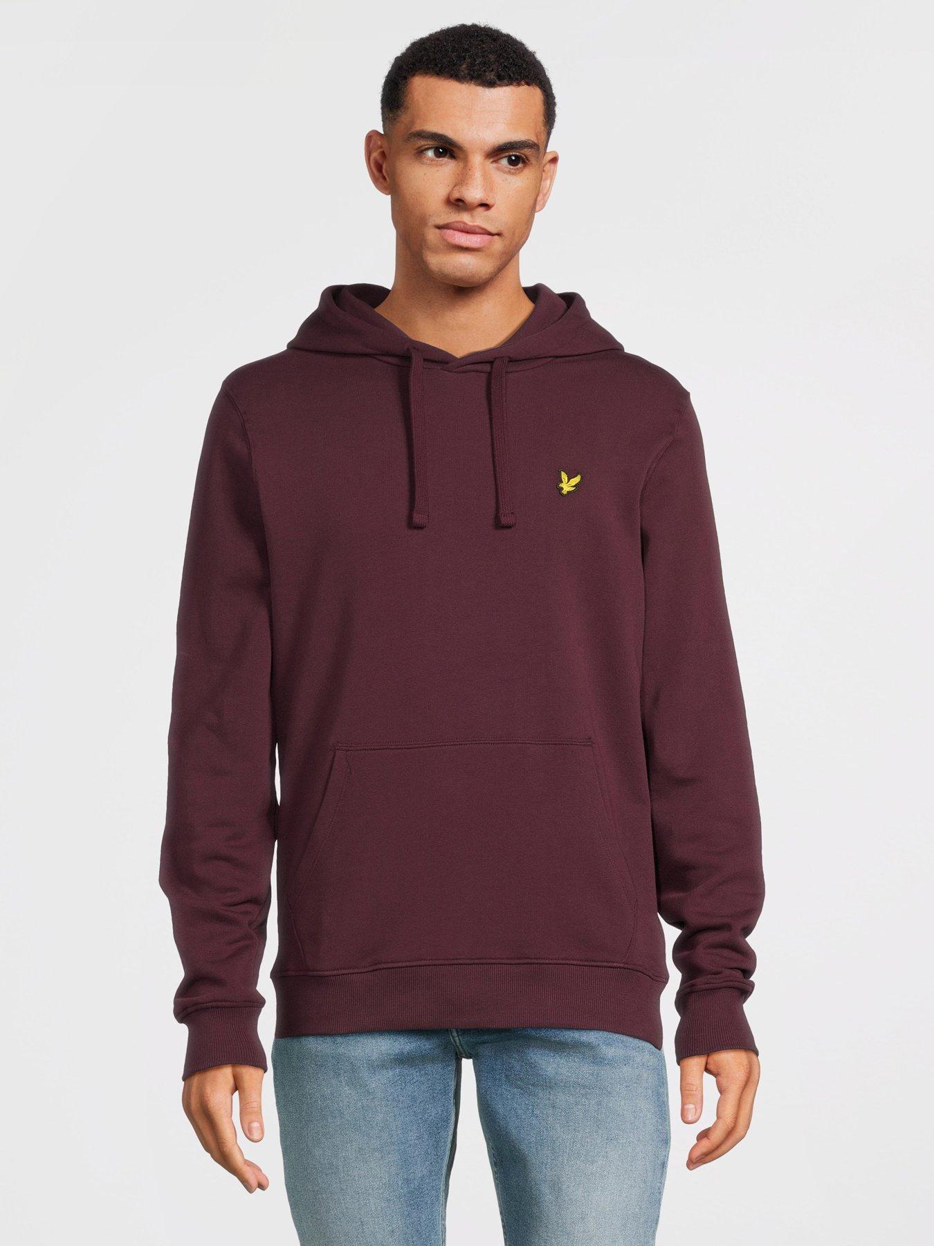 Image 1 of 6 of Lyle & Scott Overhead Hoodie - Dark Red
