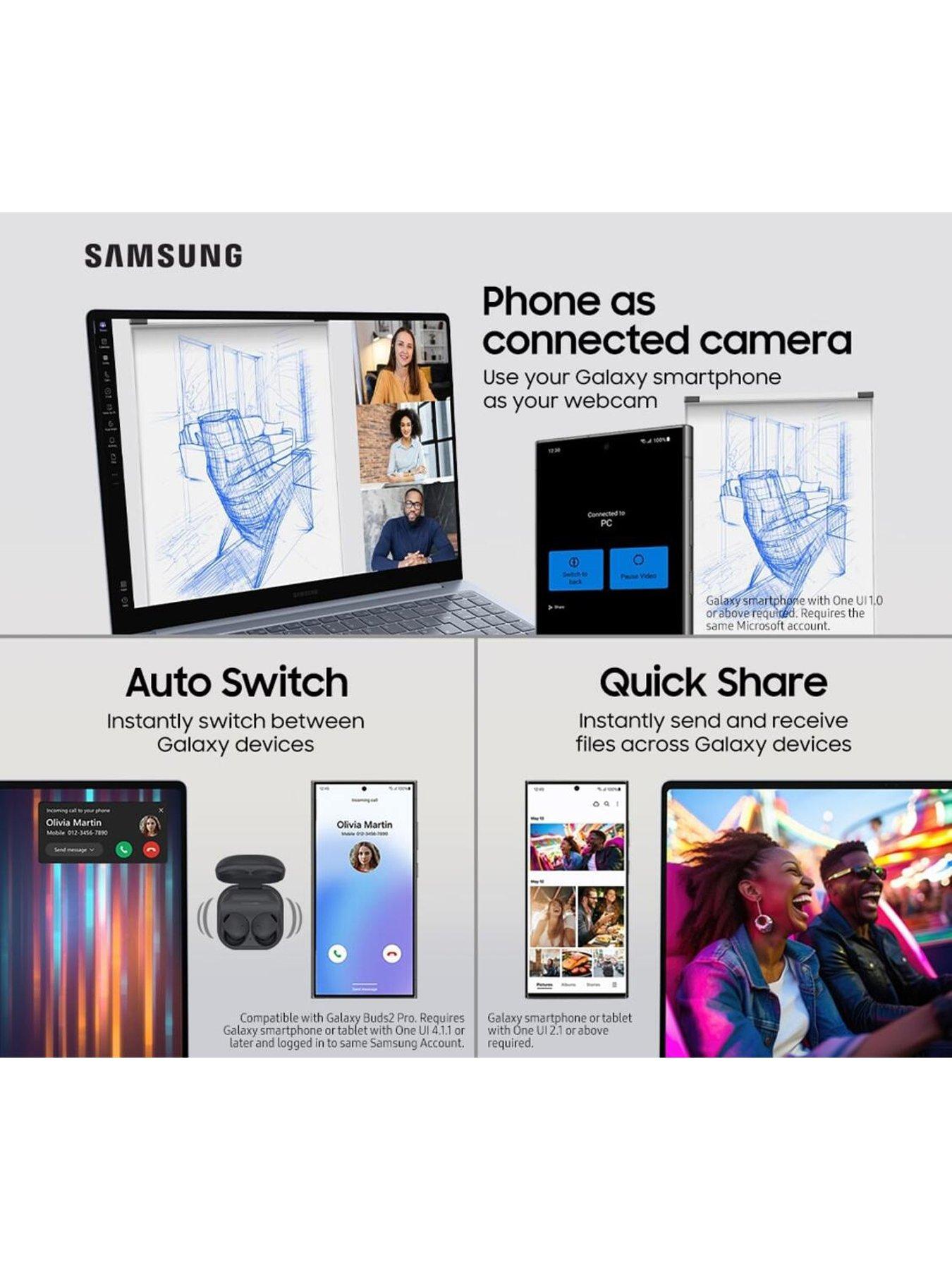 Image 6 of 7 of Samsung Galaxy Book4 Edge Copilot+ PC - 16-inch 120Hz AMOLED Touchscreen Laptop, Snapdragon X Elite, 16GB RAM, 512GB SSD - Sapphire Blue