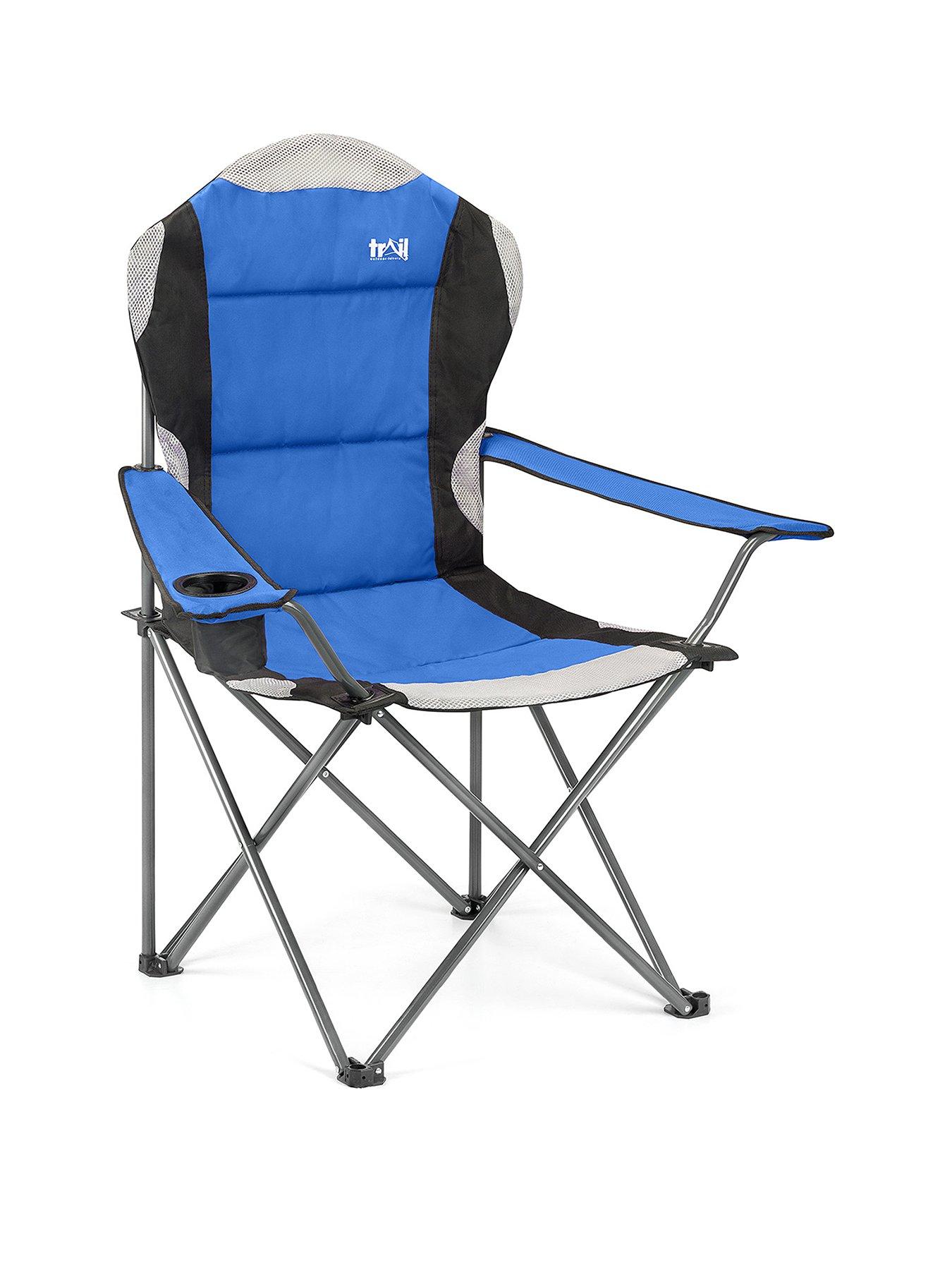 Product photograph of Trail Kestrel Padded High Back Camping Chair from very.co.uk