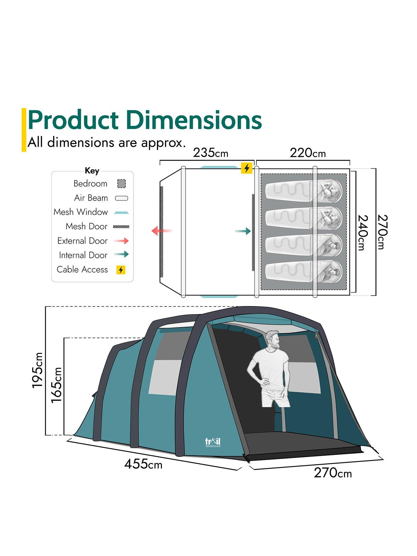 Image 2 of 7 of Trail Brazen 4 Man Inflatable Tent with Pump
